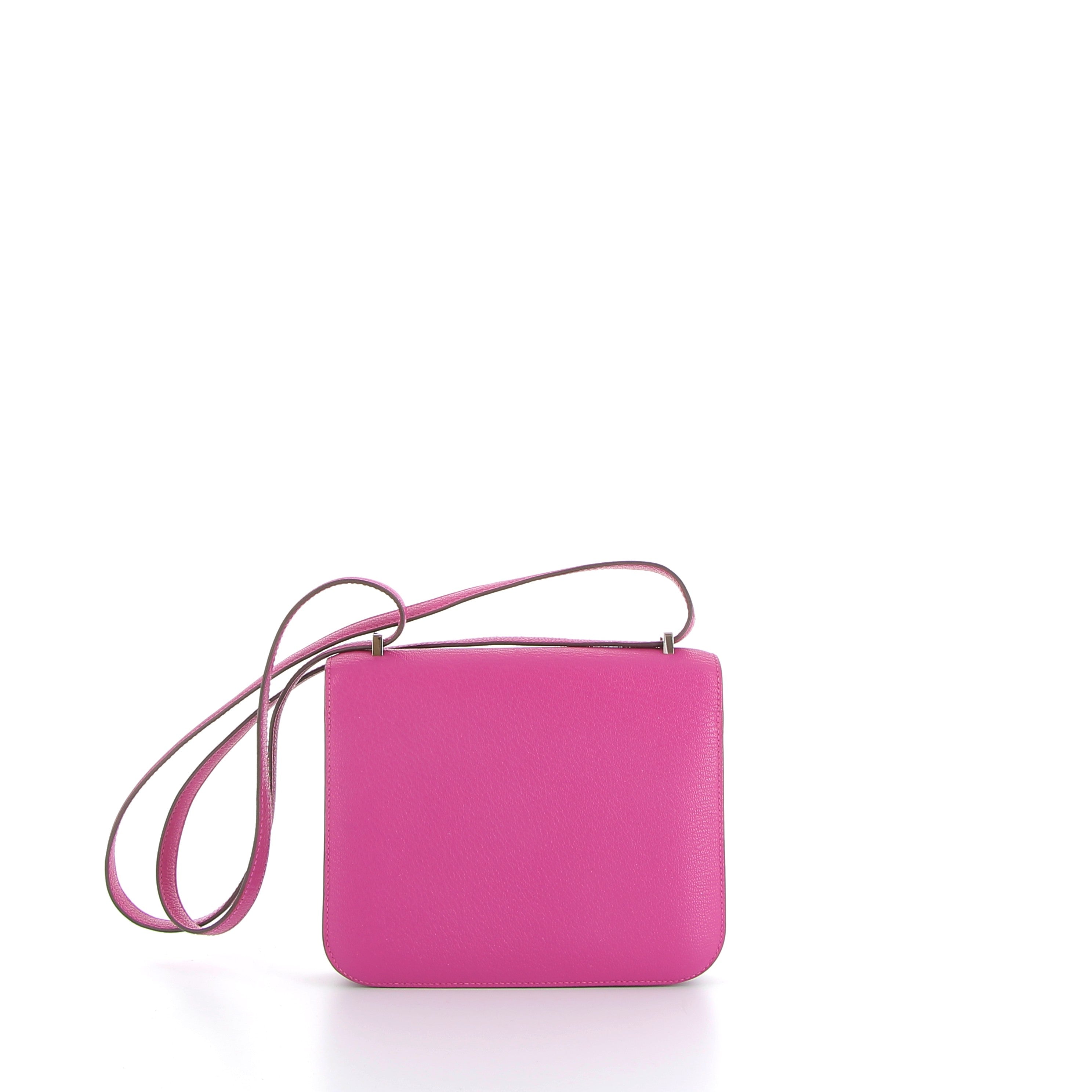 HERMÈS Constance 18 cuir Chèvre Mysore Rose finition palladium