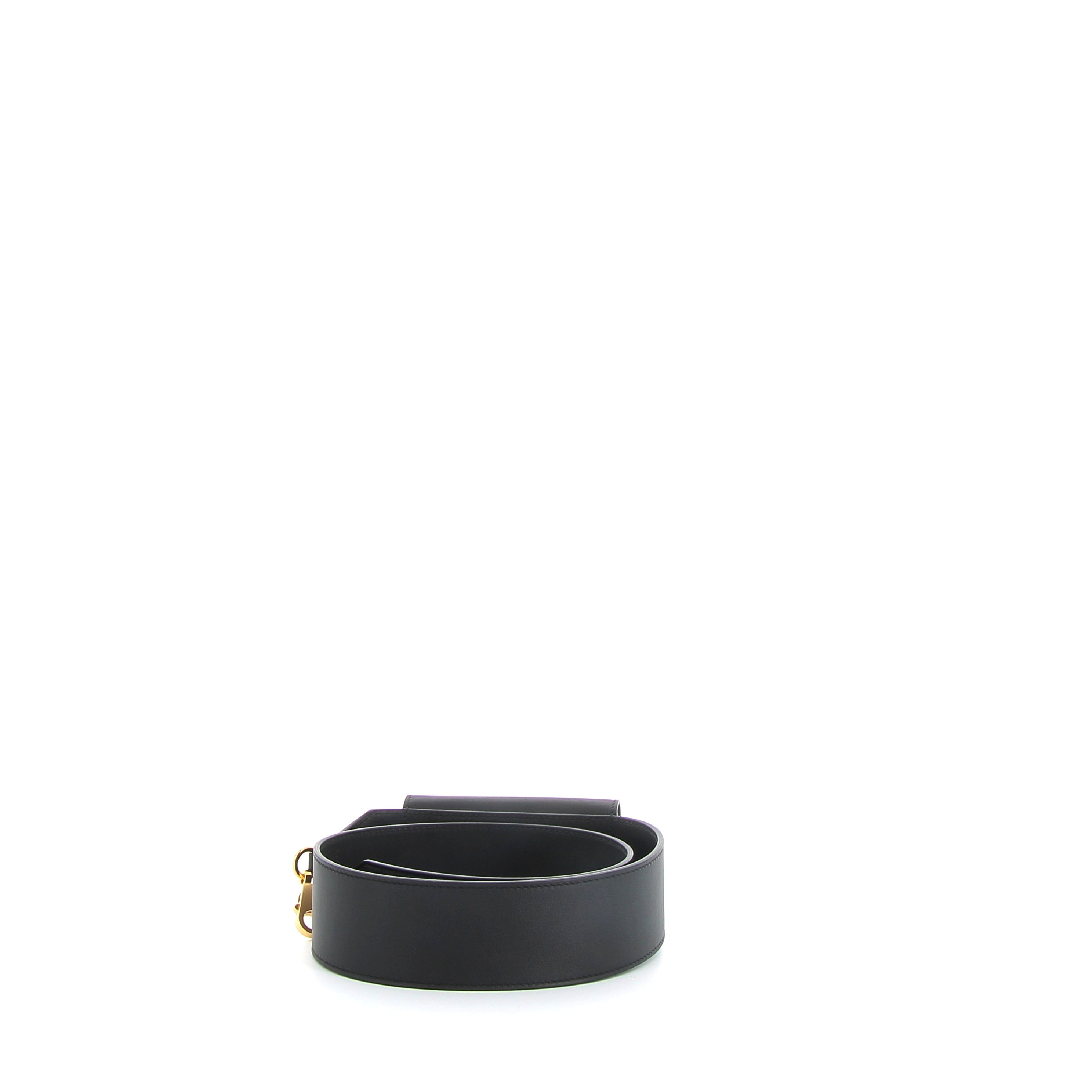 HERMES Bandoulière Teddy Pocket Noir Cuir Swift