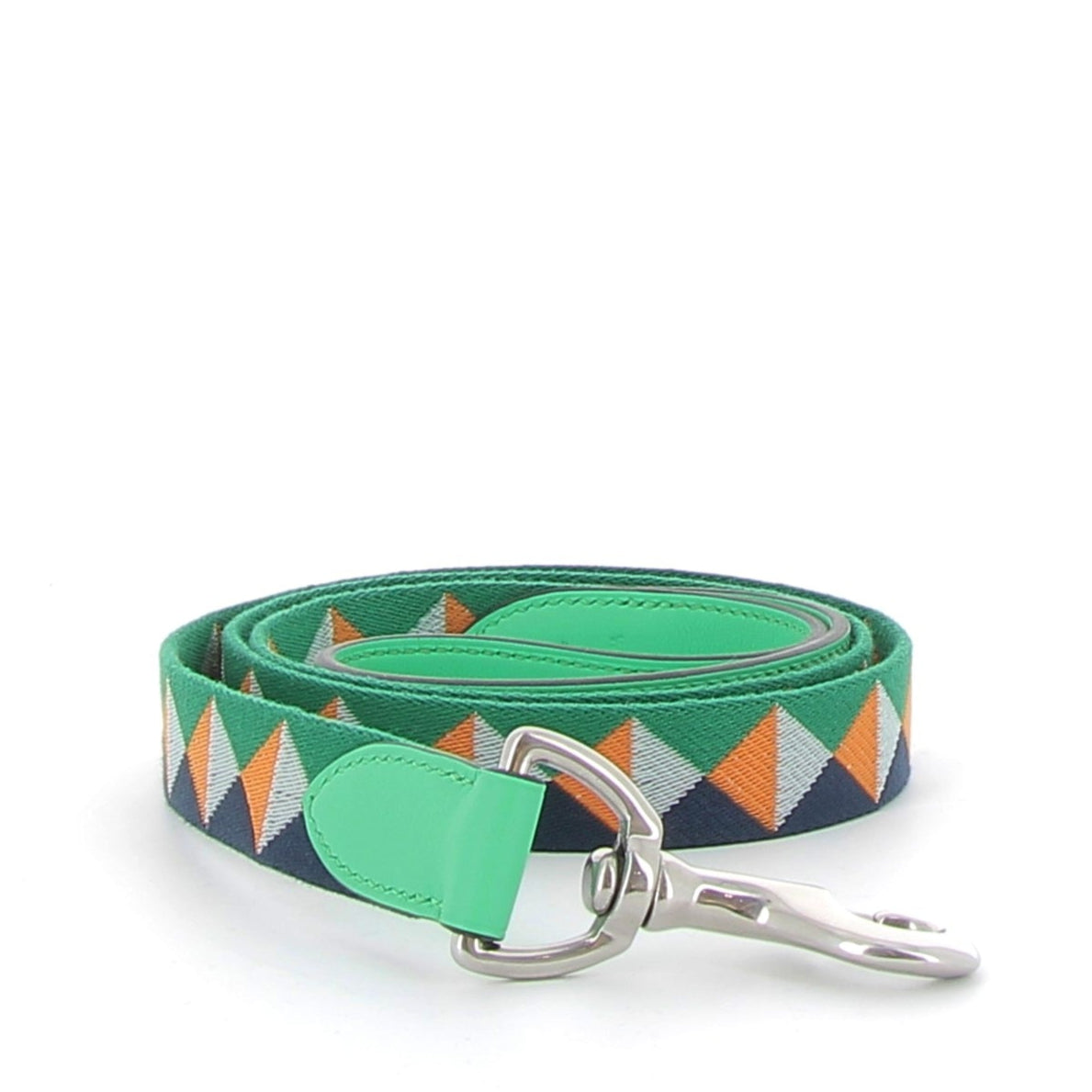 HERMÈS Laisse pour Chien Médor 120 cm cuir Swift Vert Comics