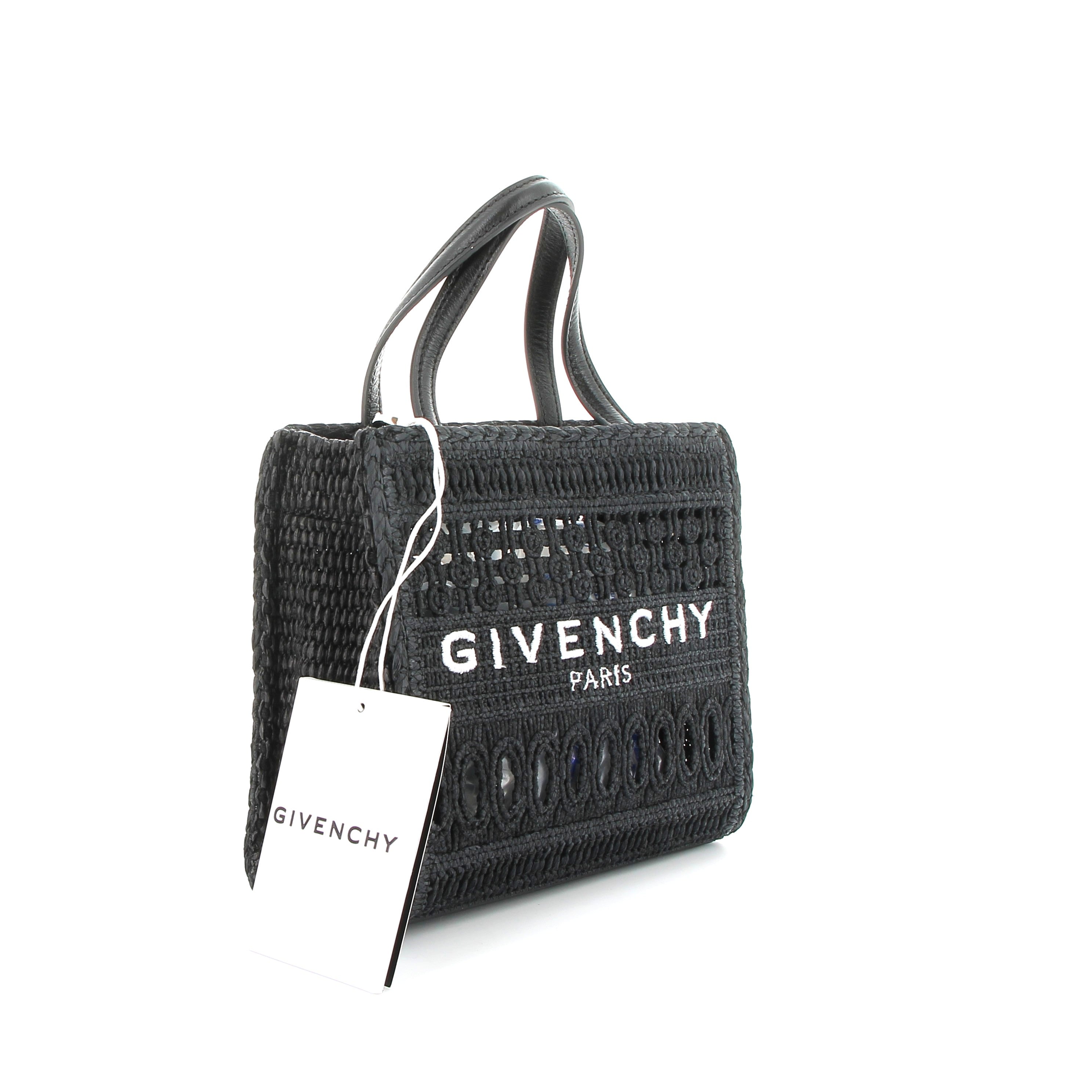 GIVENCHY Cabas en raphia noir