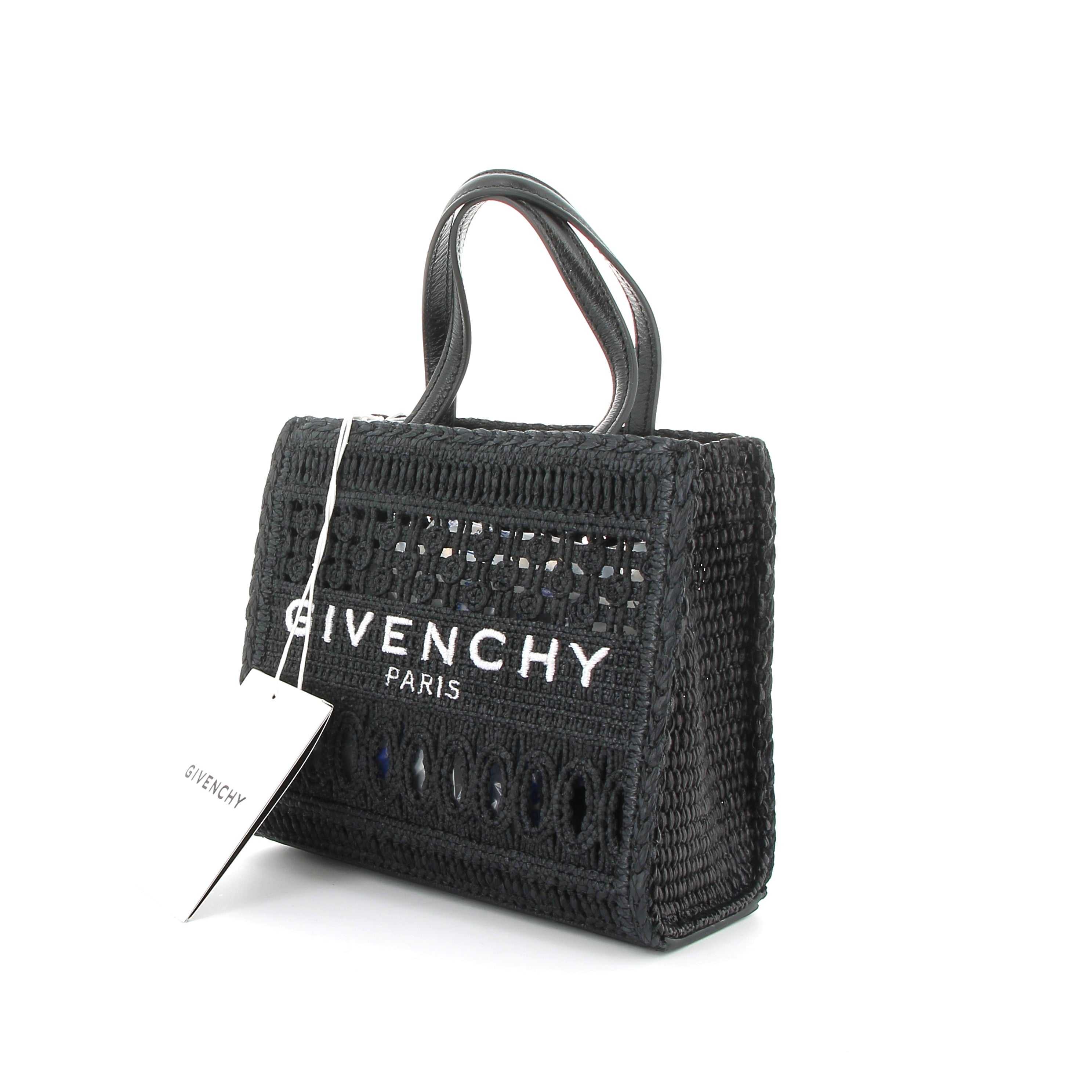 GIVENCHY Cabas en raphia noir