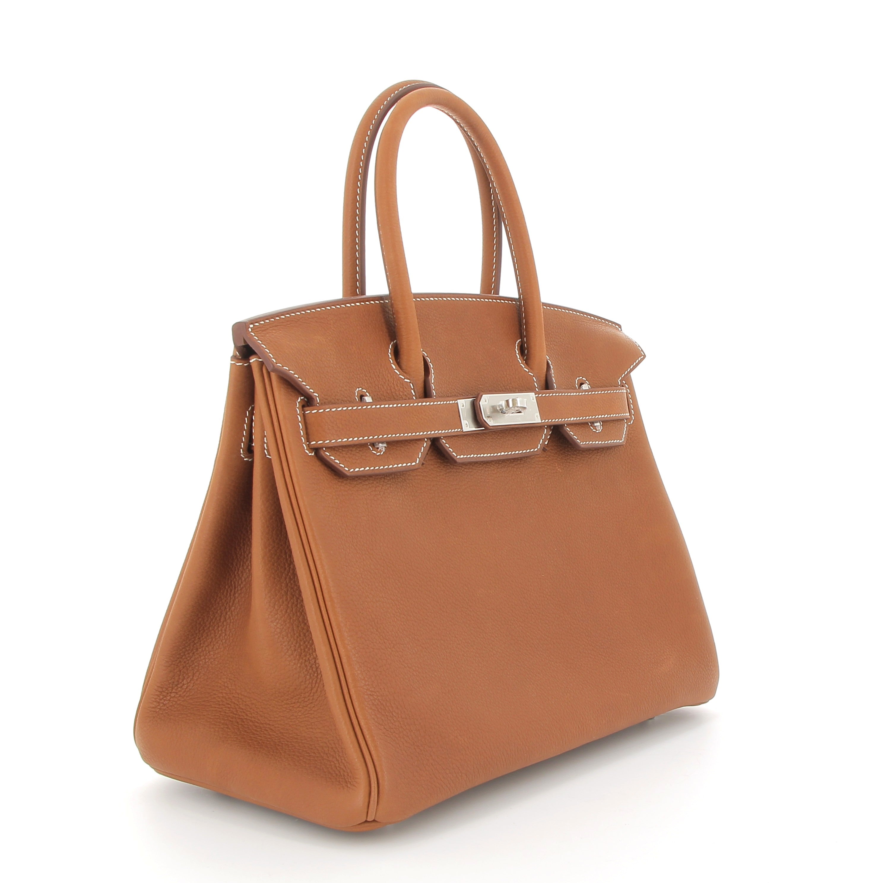 HERMES Birkin 30 Gold Faubourg Barenia Finition Palladié