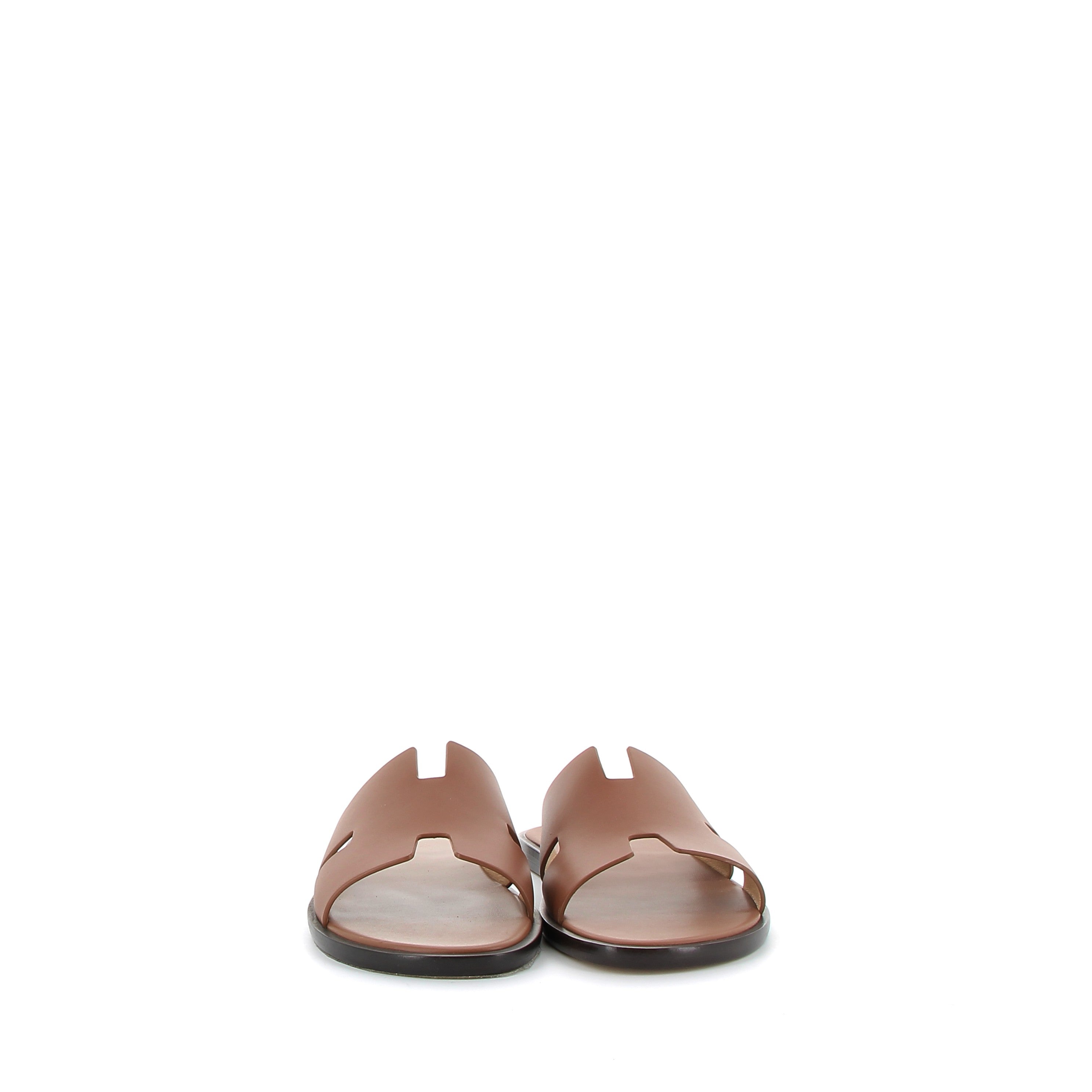 HERMÈS Izmir Sandales Cuir Gold