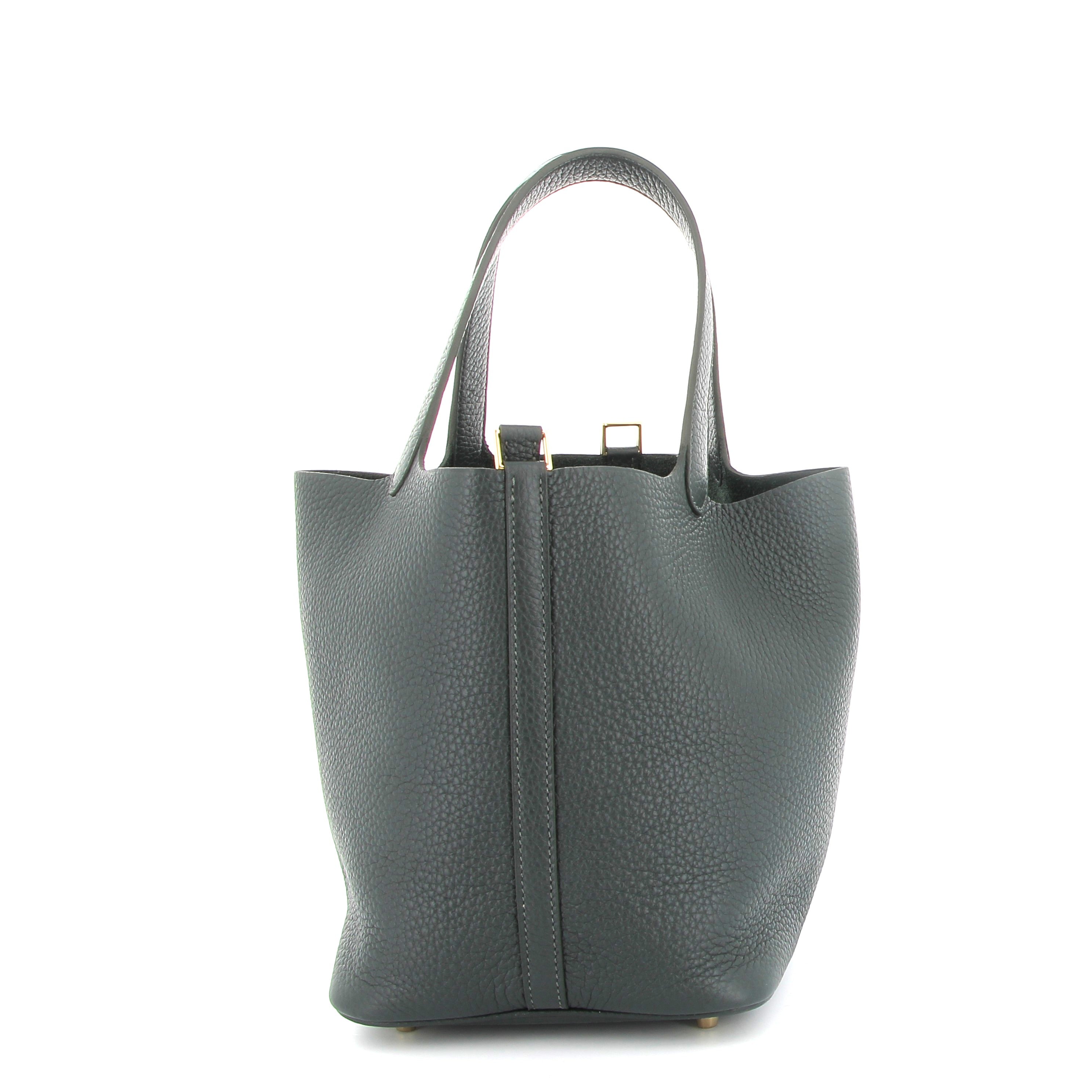 HERMÈS Picotin 26 Mangrove Green Taurillon Clemence Gold Finish