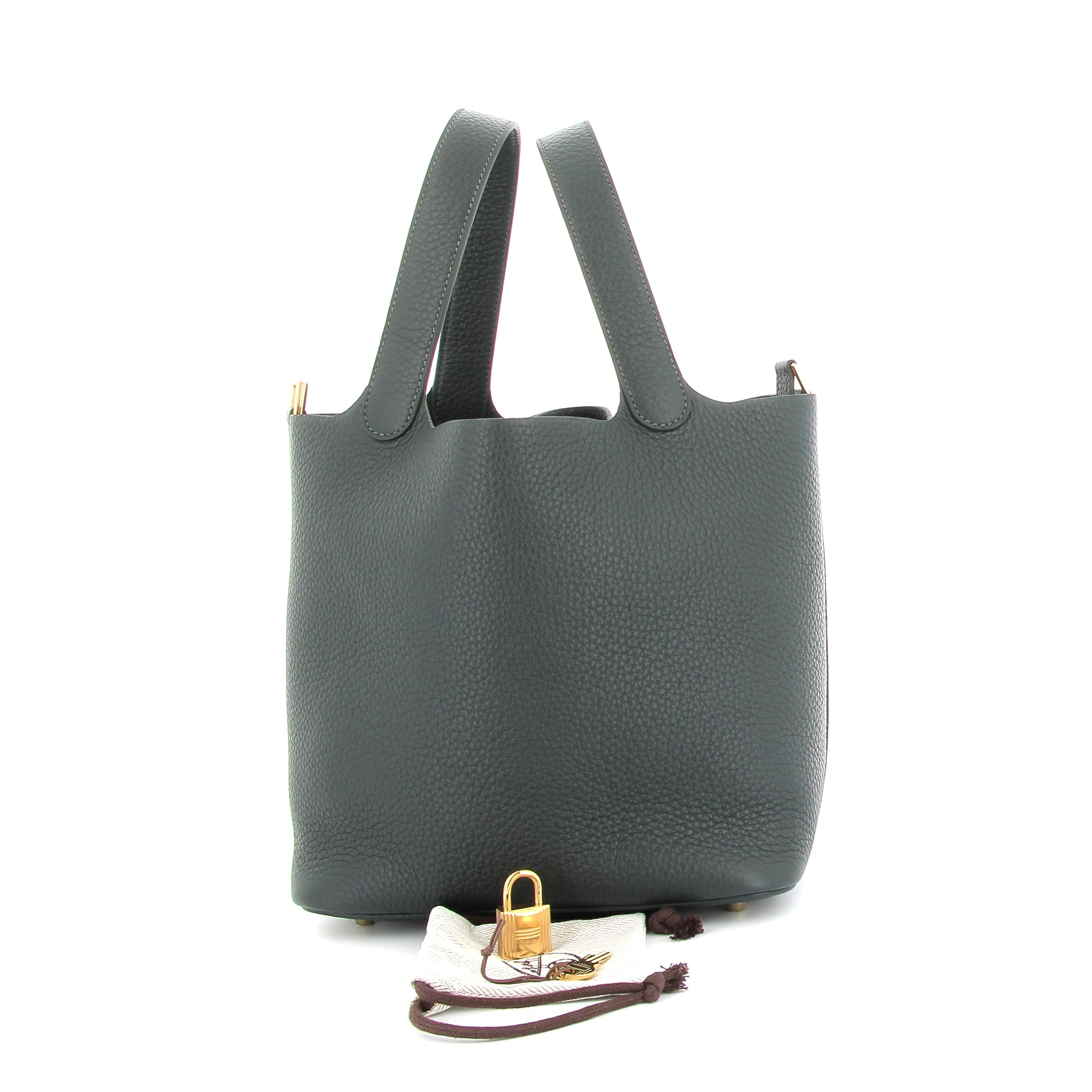 HERMÈS Picotin 26 Mangrove Green Taurillon Clemence Gold Finish