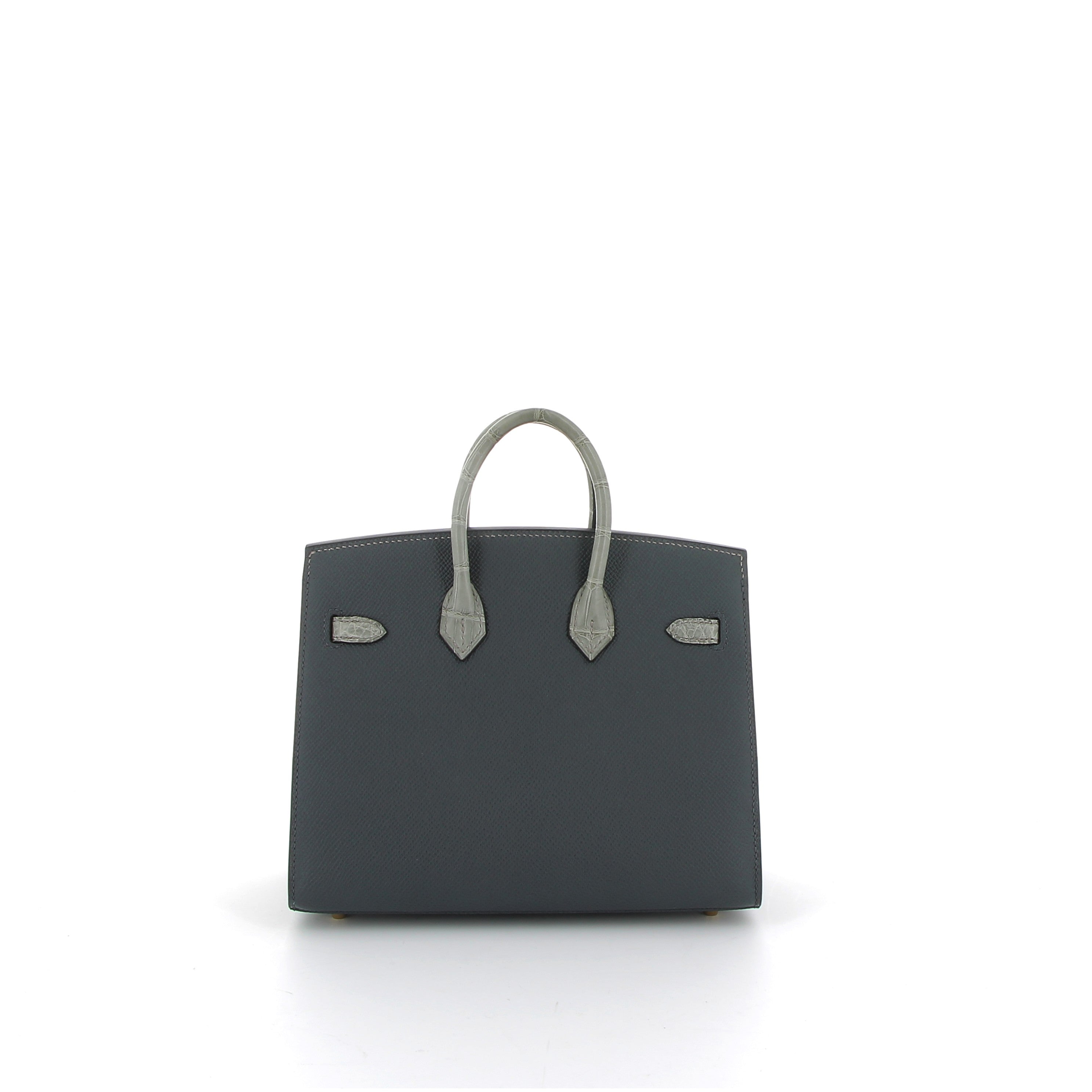 HERMES Birkin 20 Faubourg Rainy Days Epsom/Alligator Matte finition métalique Permabrass