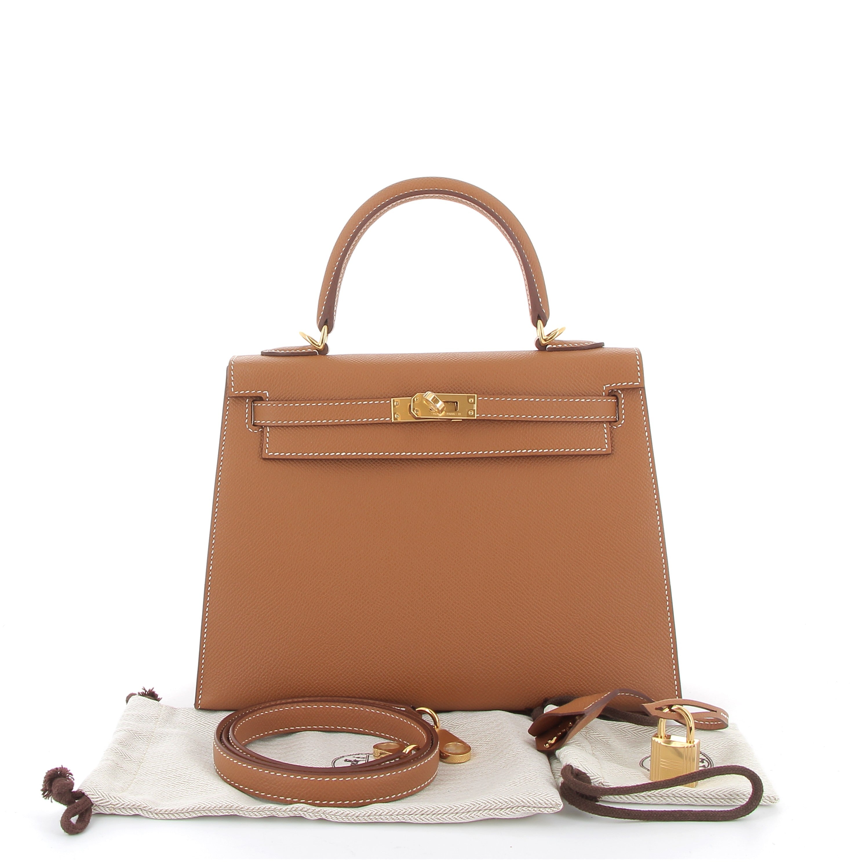 HERMÈS Kelly 25 Gold Epsom Finition Or jaune