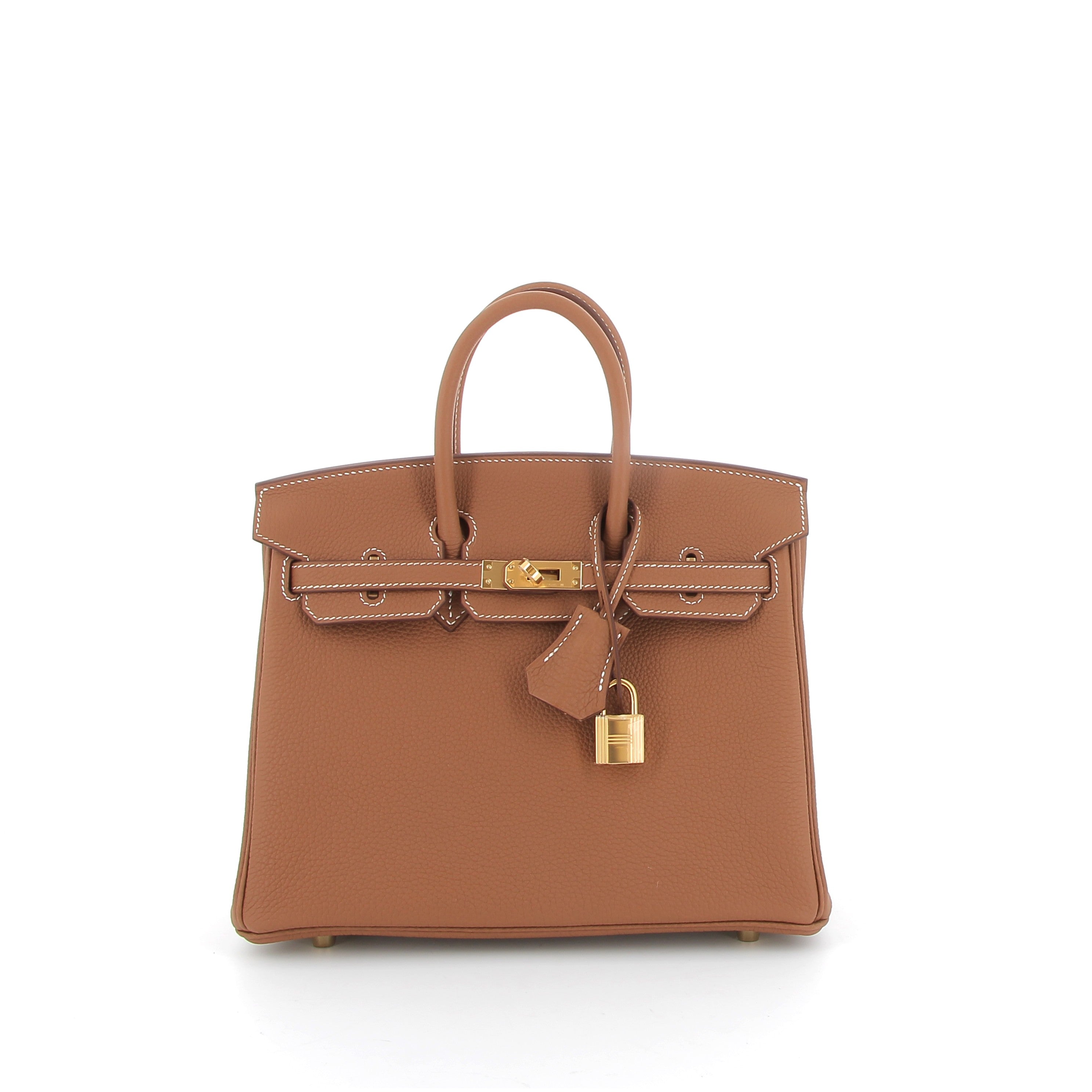 HERMÈS Birkin 25 Gold Togo Finition Or Jaune