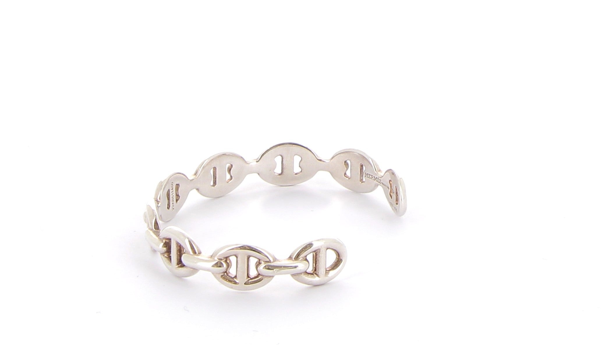 HERMÈS Bracelet Chaîne d'ancre Enchaînée Finition Palladié