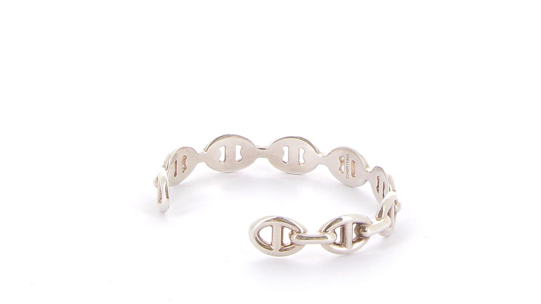 HERMÈS Bracelet Chaîne d'ancre Enchaînée Finition Palladié