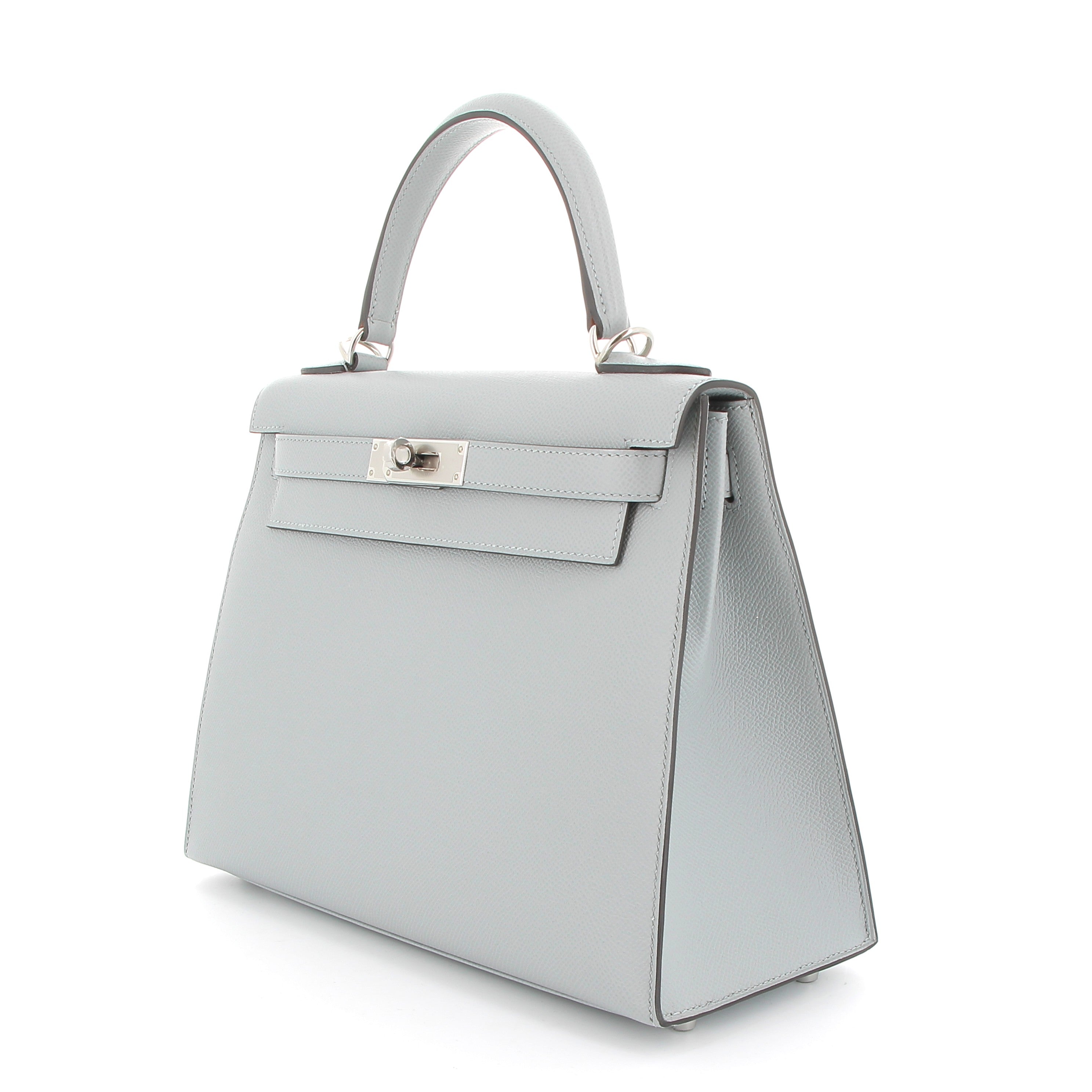 HERMÈS Kelly 28 Bleu Glacier Epsom Finition Palladié