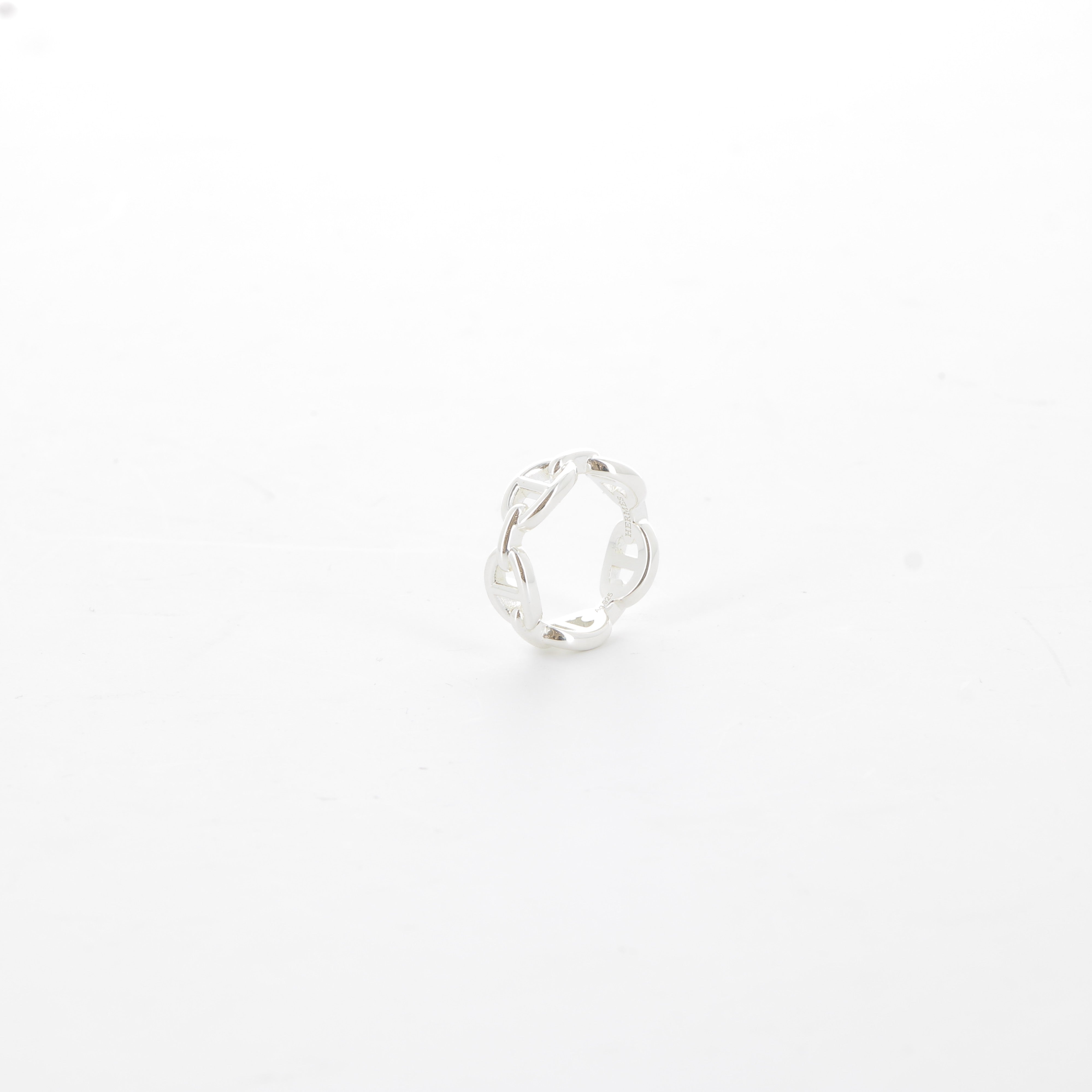 HERMES Chained Anchor Chain Ring, Small Model