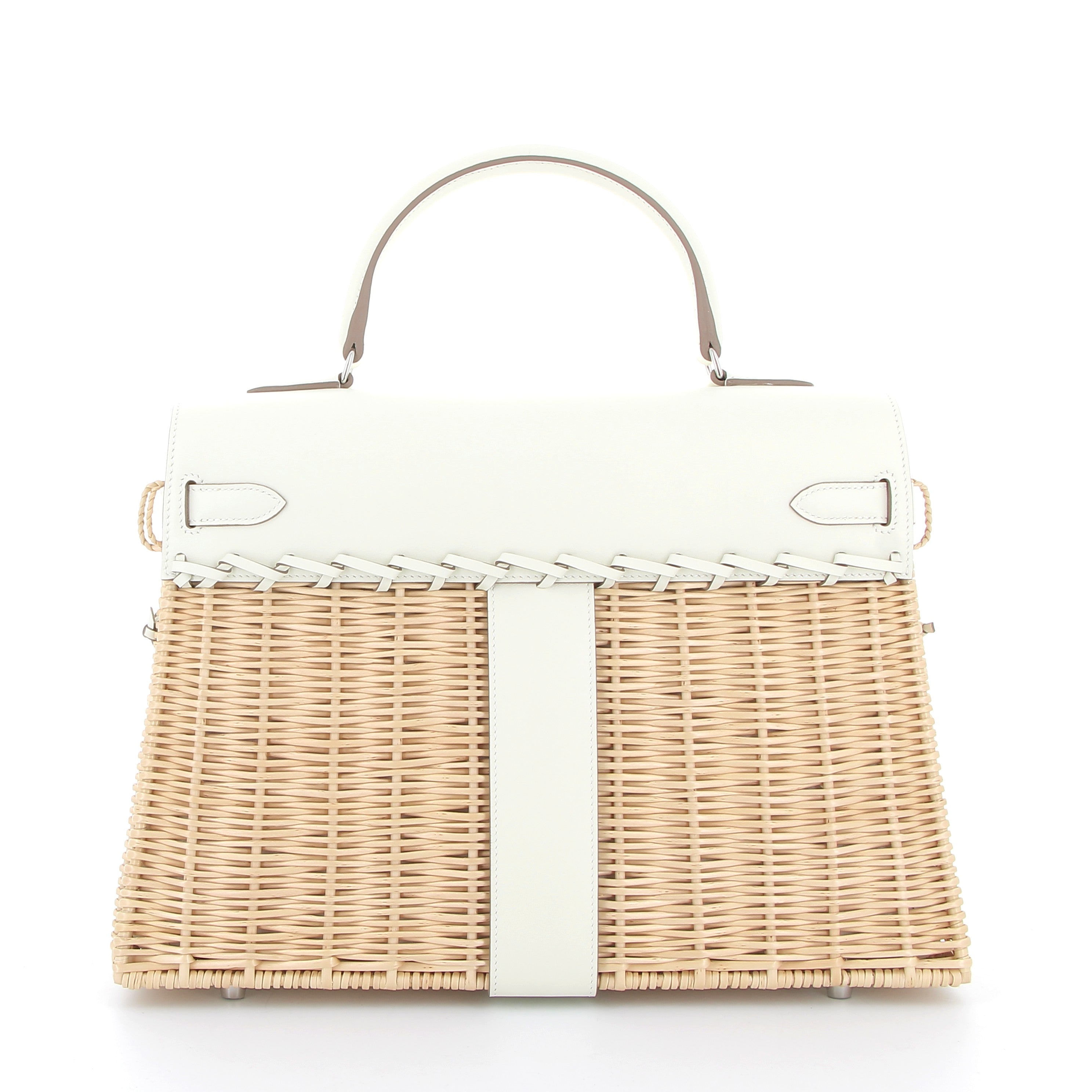HERMES Kelly 35 Picnic Mushroom Finition Palladié