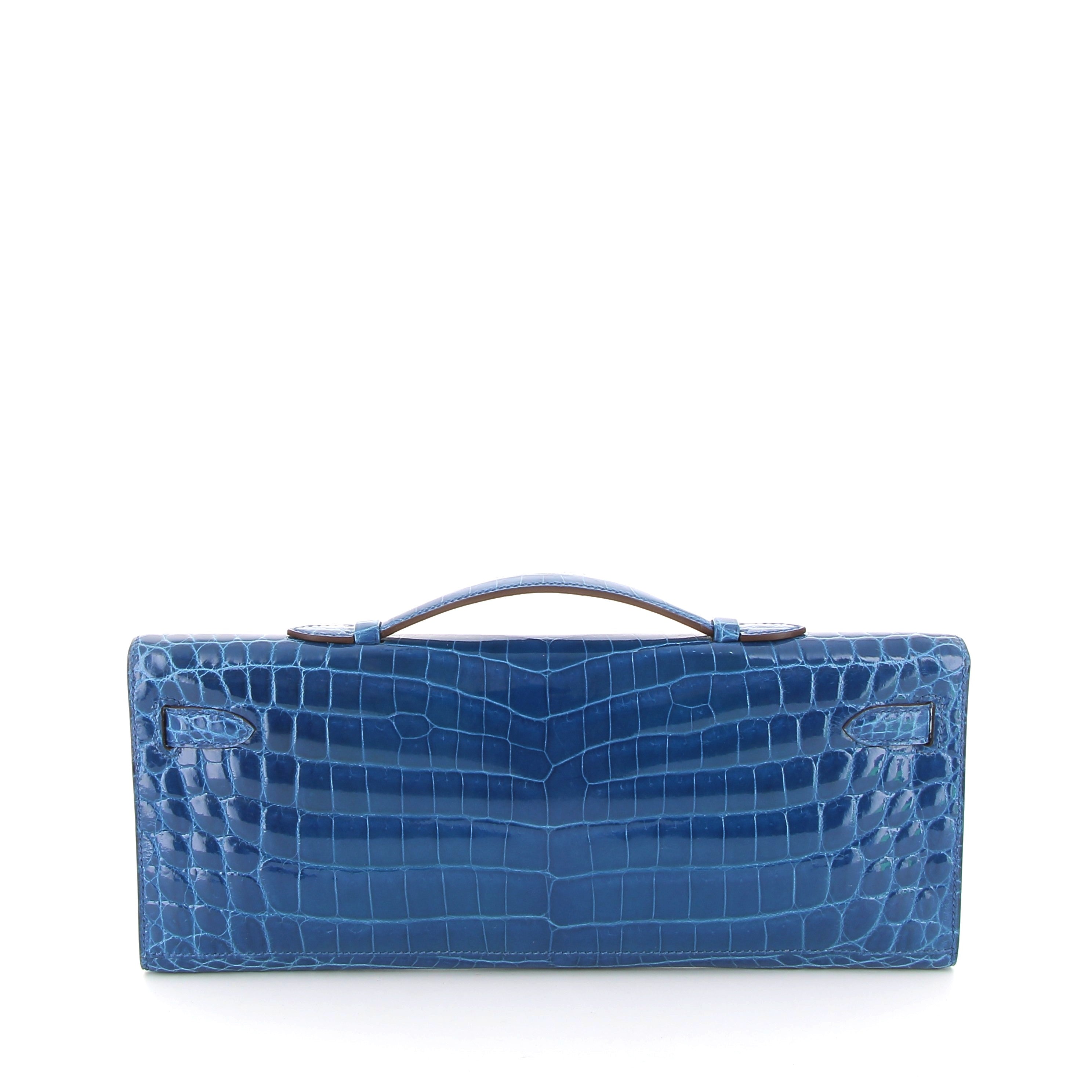 HERMES Kelly Cut Crocodile Niloticus Lisse Mykonos Finition Or Jaune