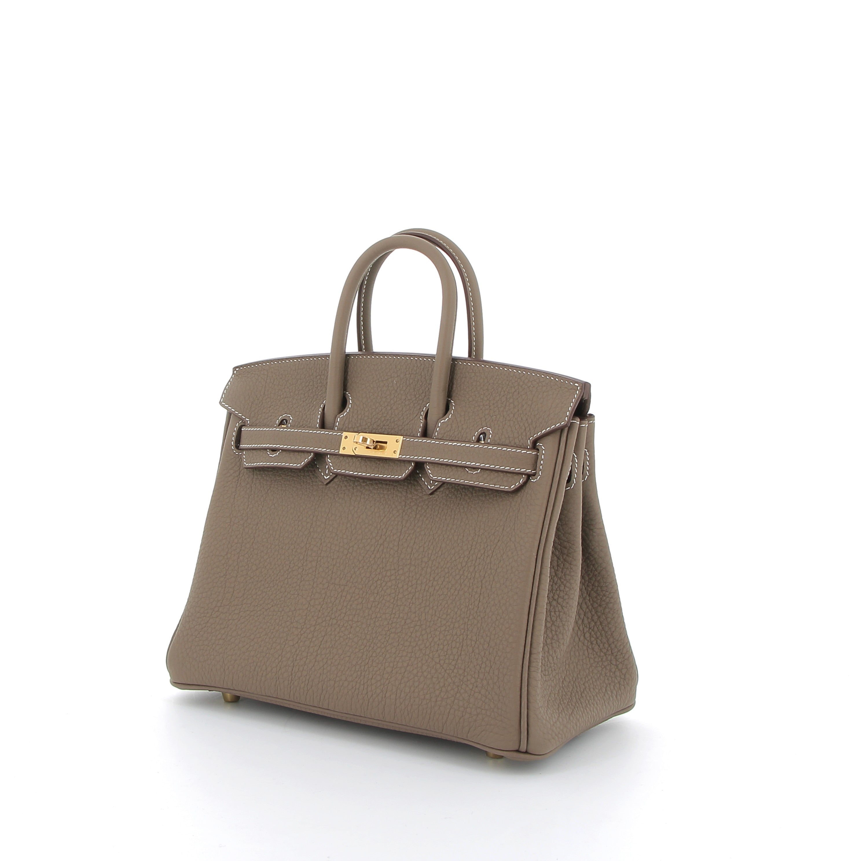 HERMES Birkin 25 Etoupe Togo Finition Or Jaune