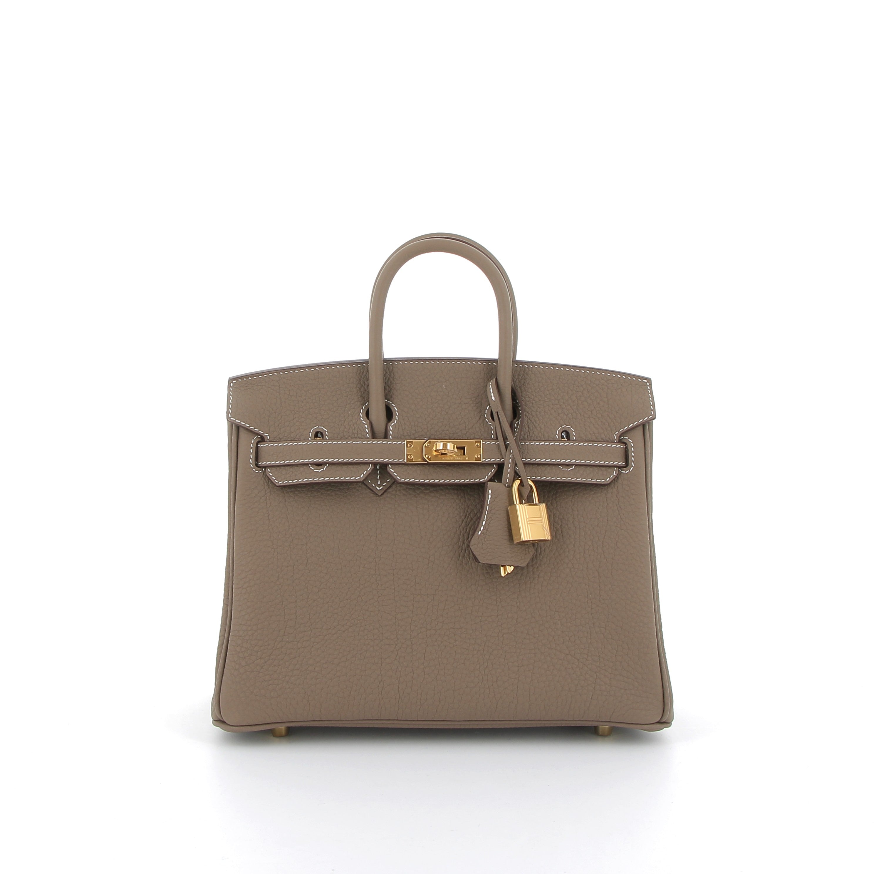 HERMES Birkin 25 Etoupe Togo Finition Or Jaune