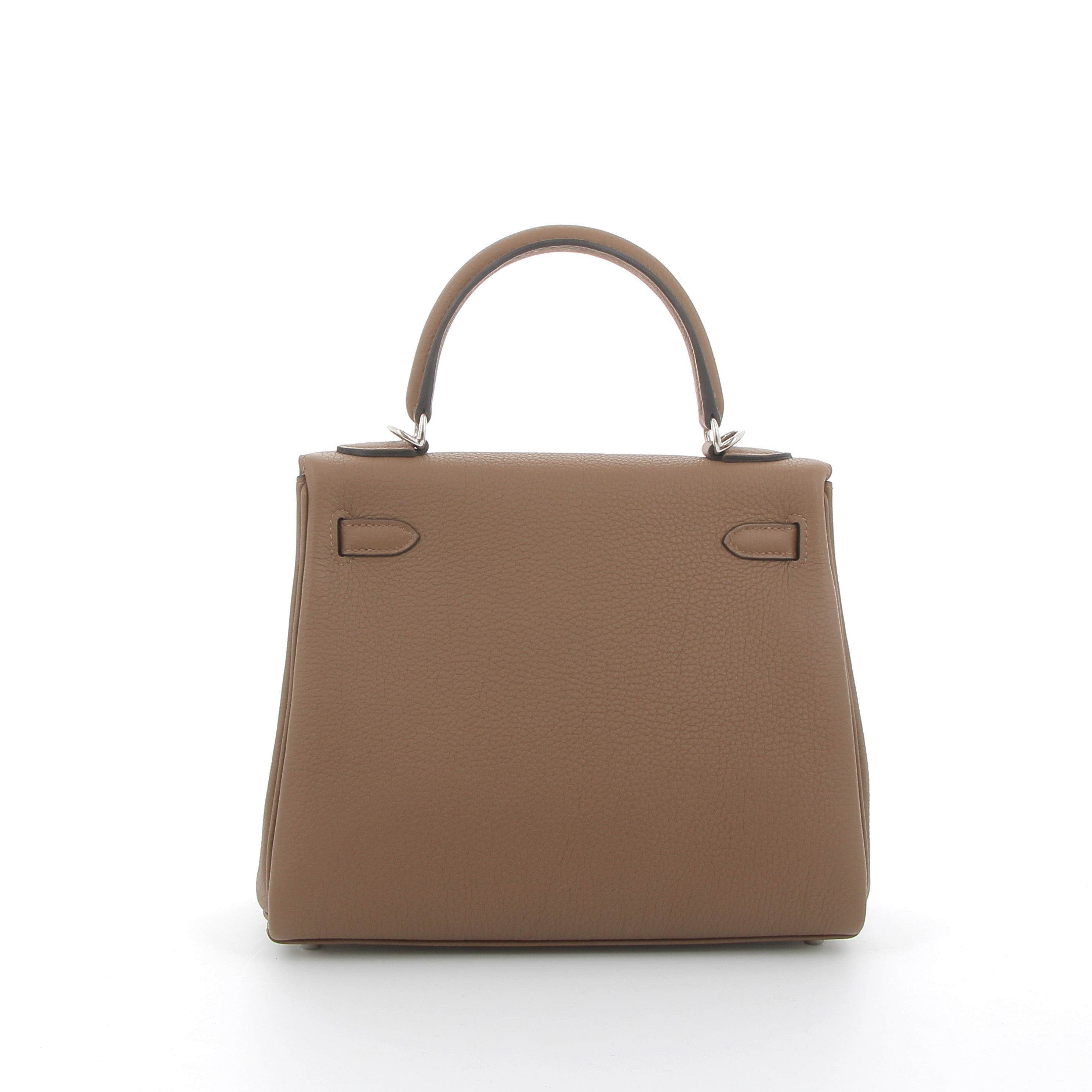 HERMES Kelly 25 Alezan 2 en 1 Strap Beige Marfa Togo Finition Palladié