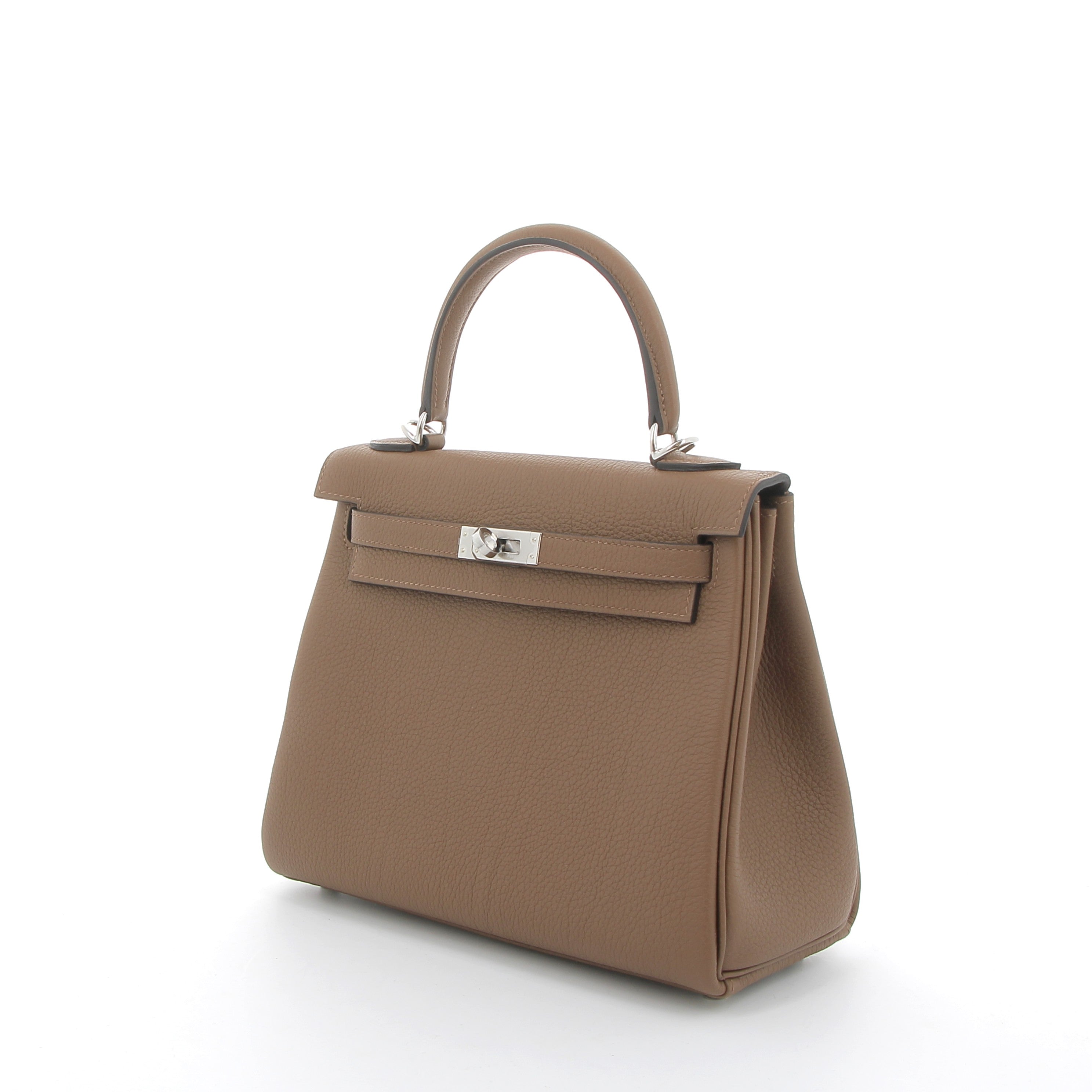 HERMES Kelly 25 Alezan 2 en 1 Strap Beige Marfa Togo Finition Palladié