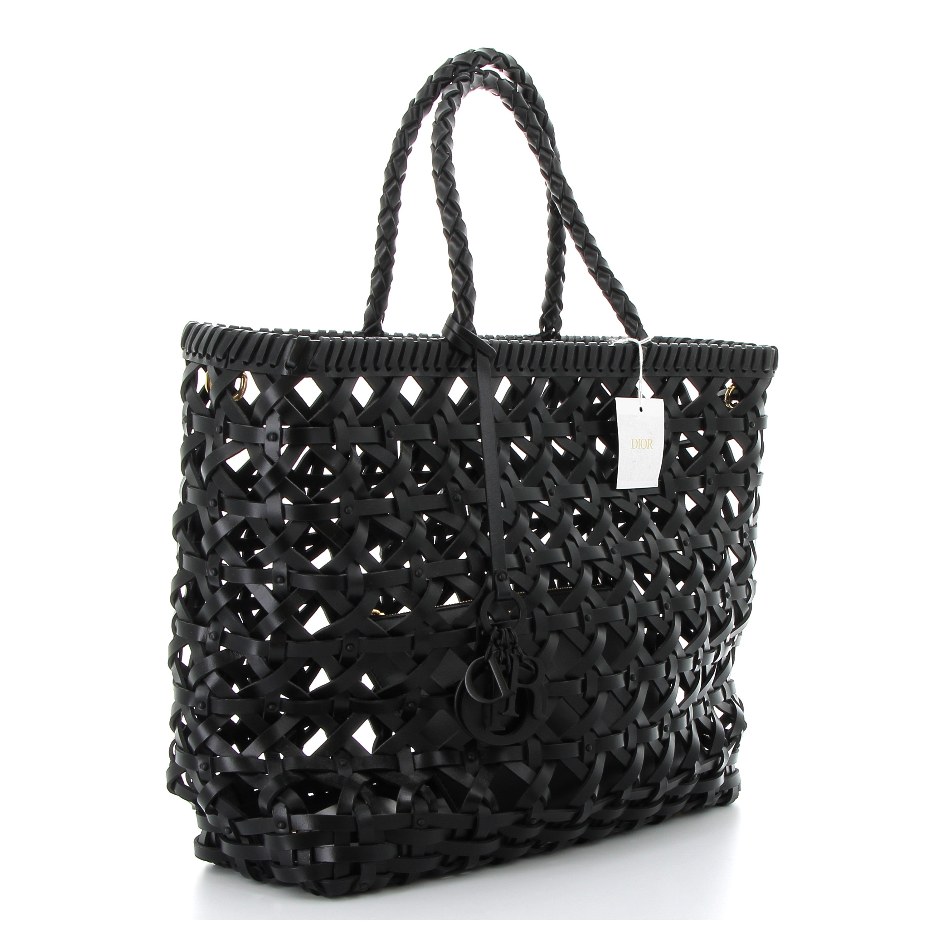 DIOR Cabas Lady Dior Noir Tressé