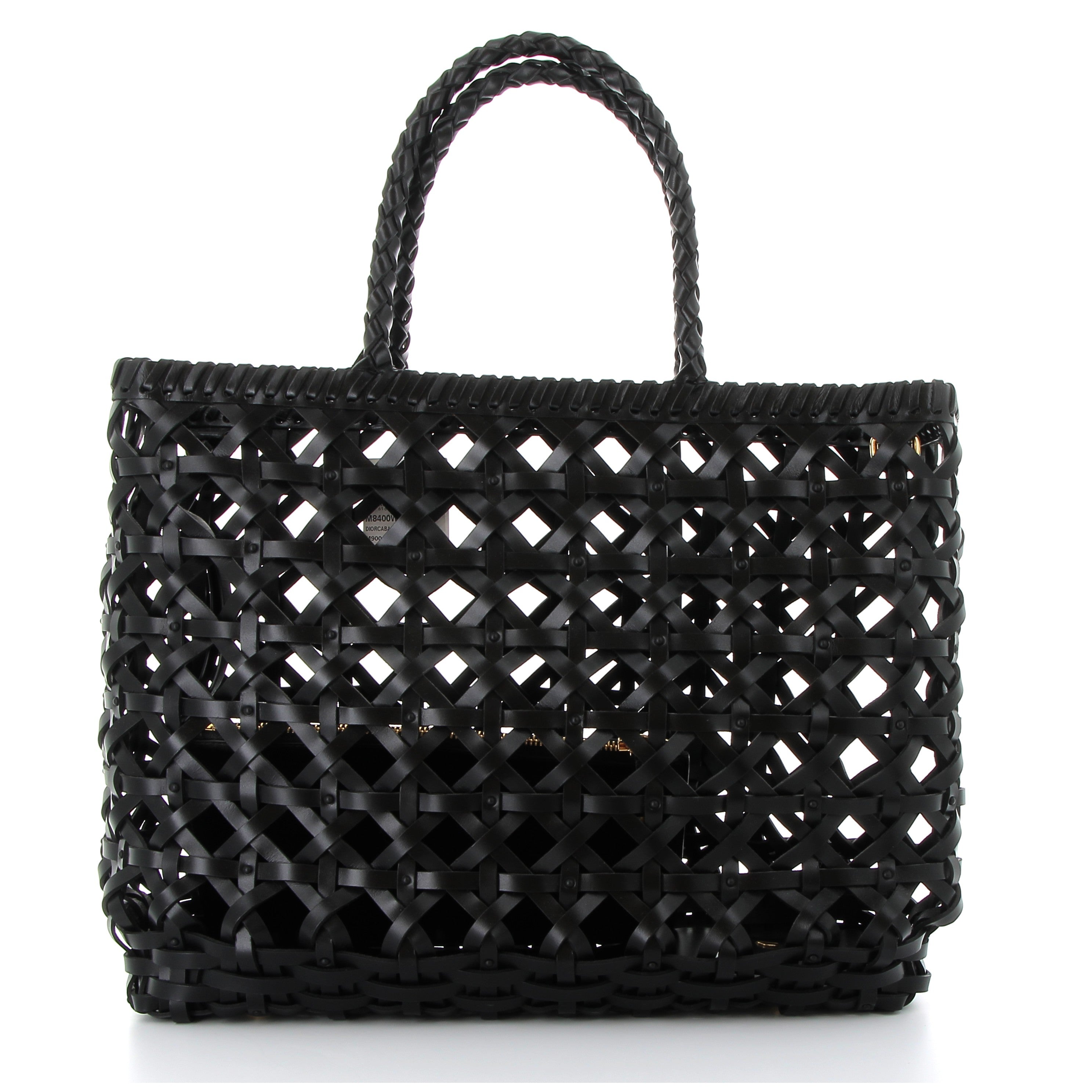 DIOR Cabas Lady Dior Noir Tressé