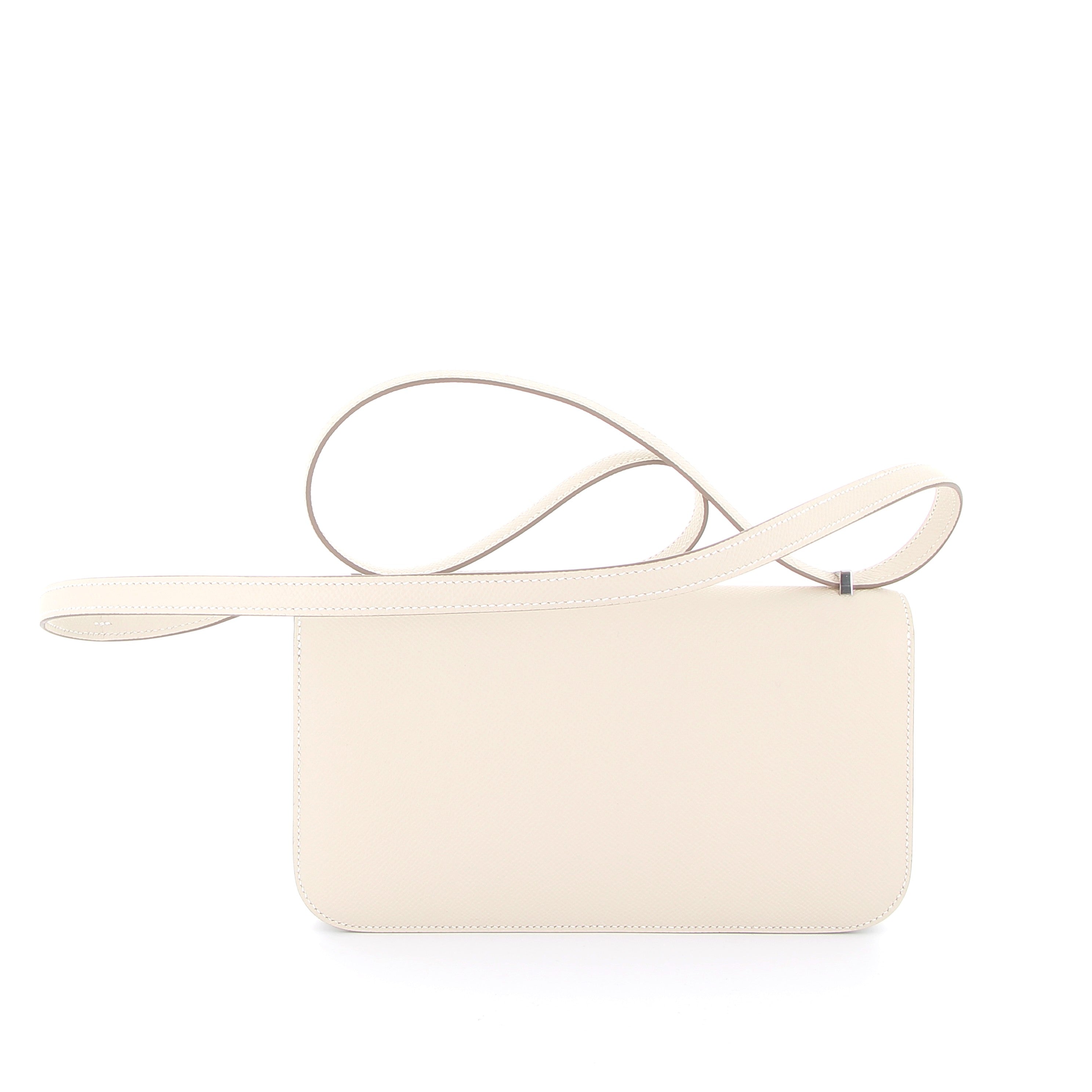HERMES Constance Elan Craie Epsom Finition Palladié