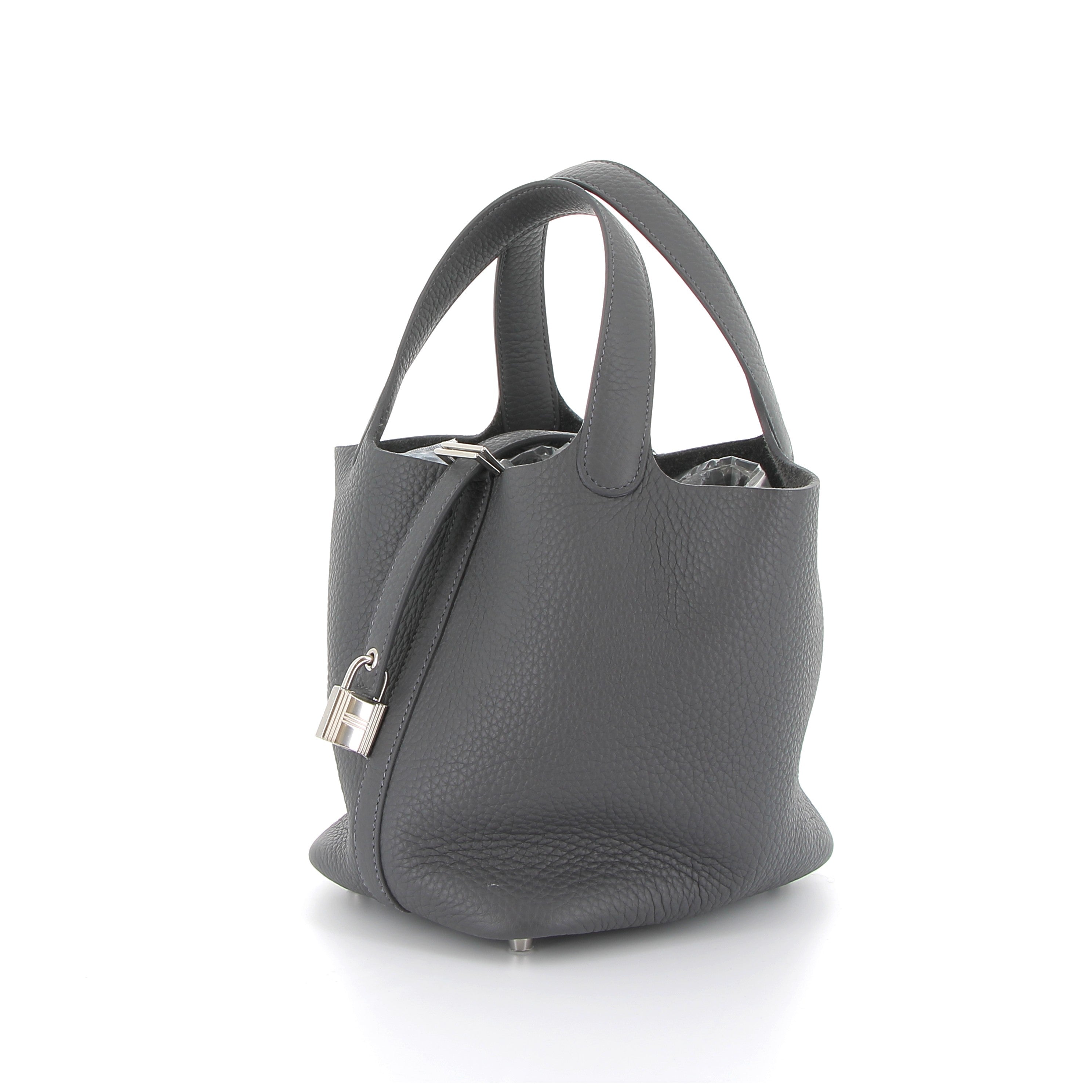 HERMES Picotin 18 Ardoise Taurillon Clemence Finition Palladié