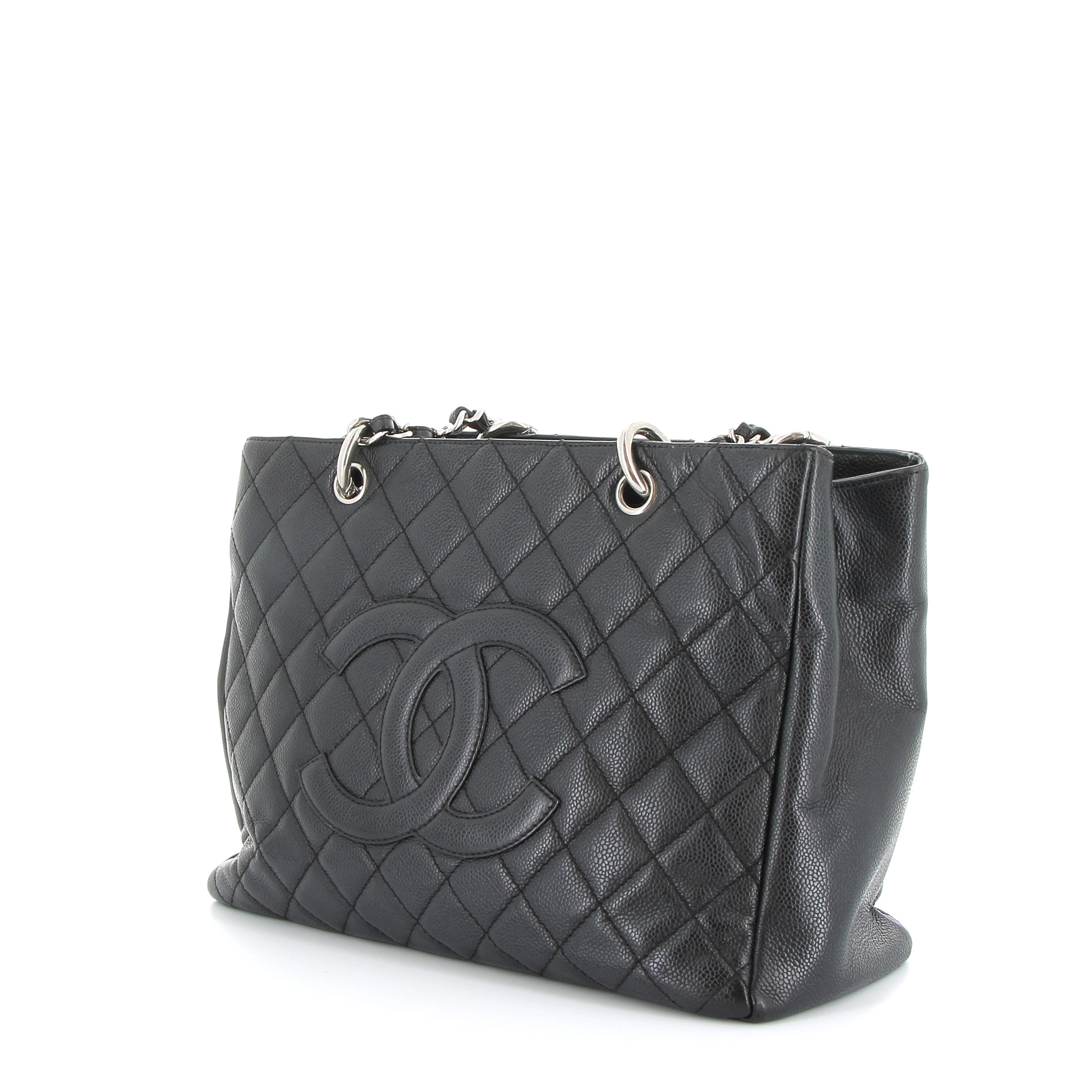 CHANEL Cabas Grand Shopping Noir en Cuir