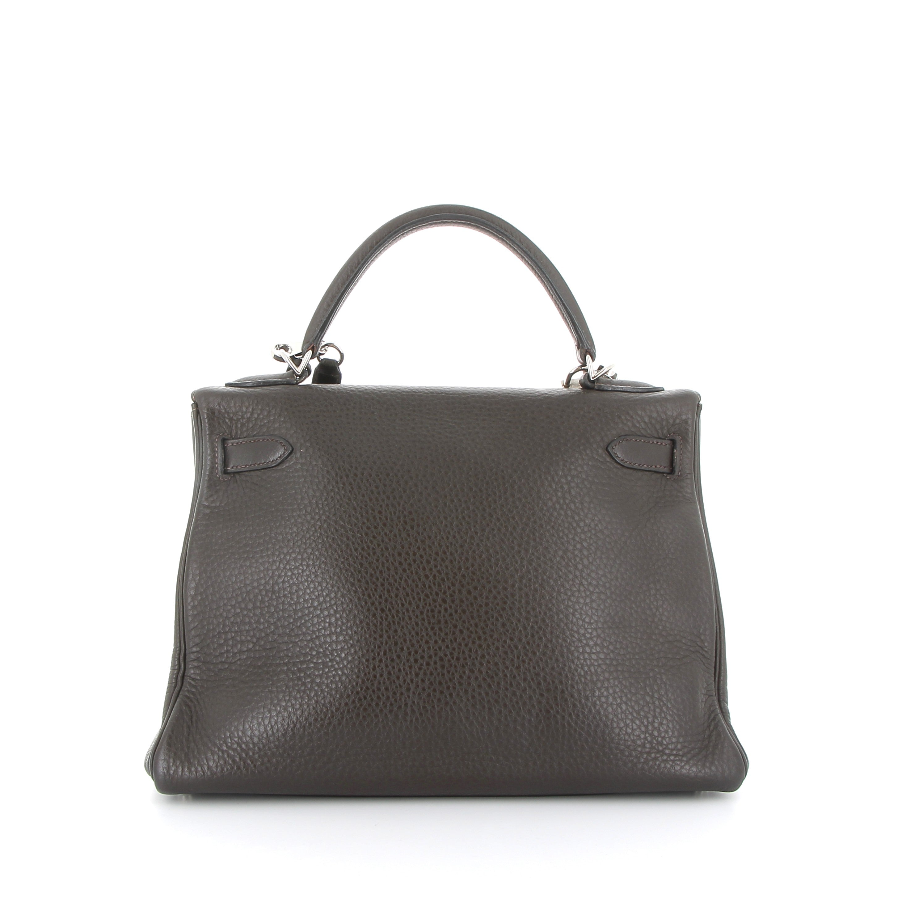 HERMES Kelly 32 Chocolat Taurillon Clémence