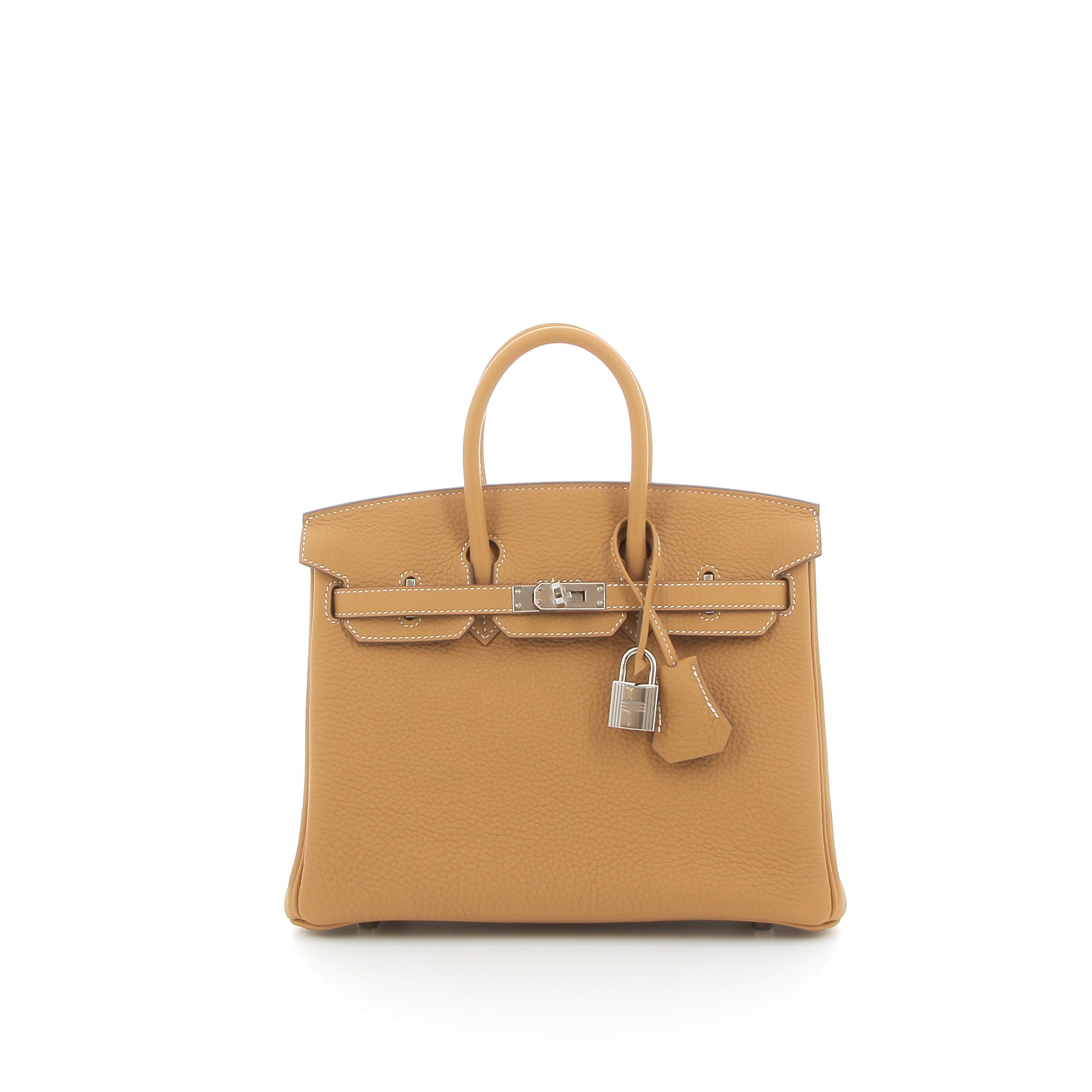HERMES Birkin 25 Sable Togo Finition Palladié
