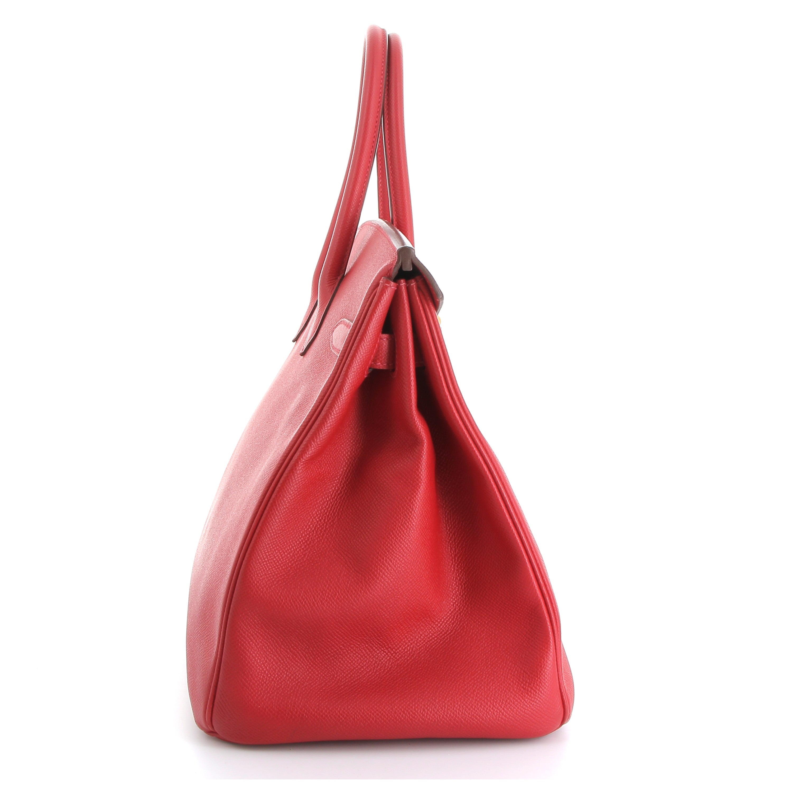 HERMES Preowned Birkin 30 Rouge Casaque Epsom Finition Dorée