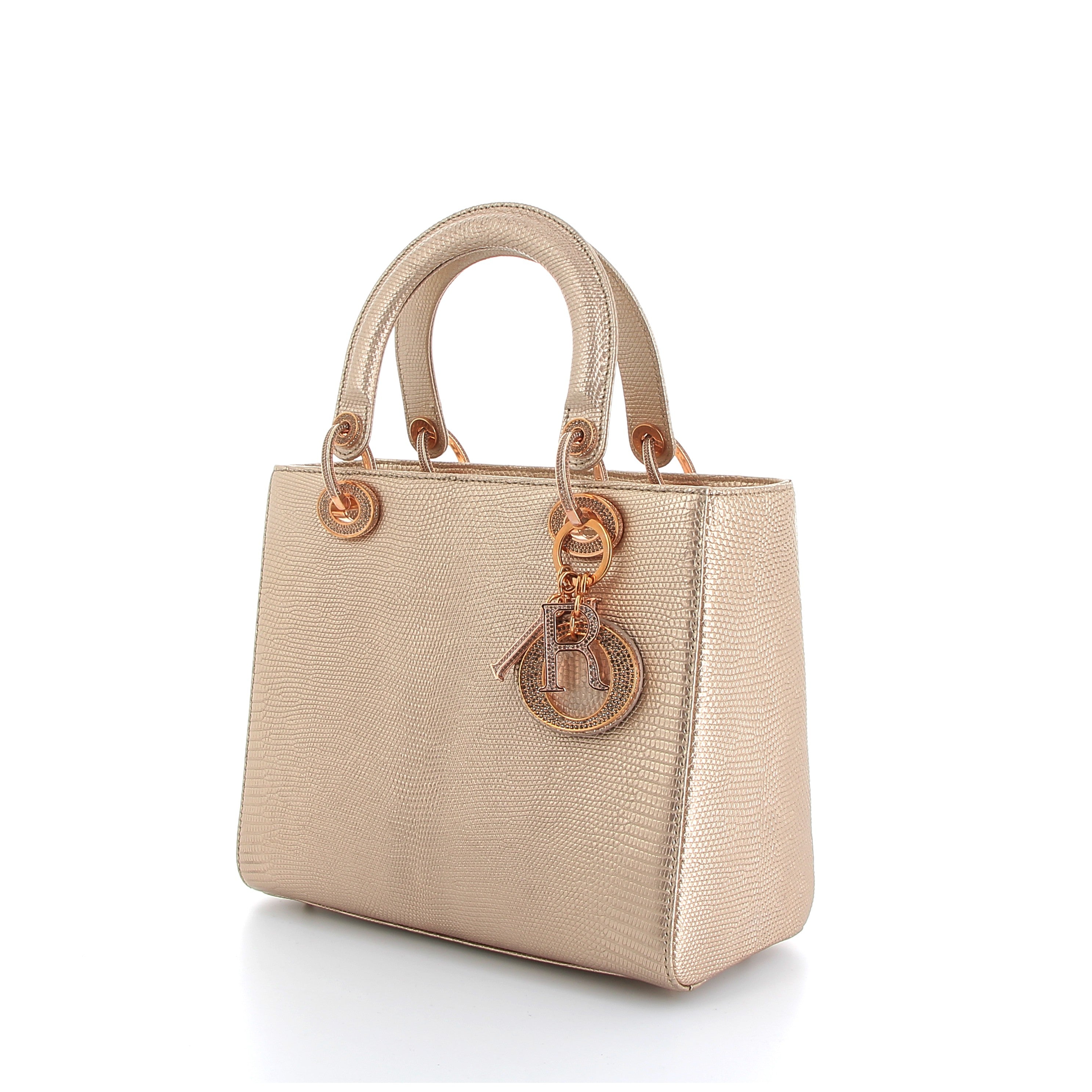 DIOR Lady Dior Lézard Or Rose