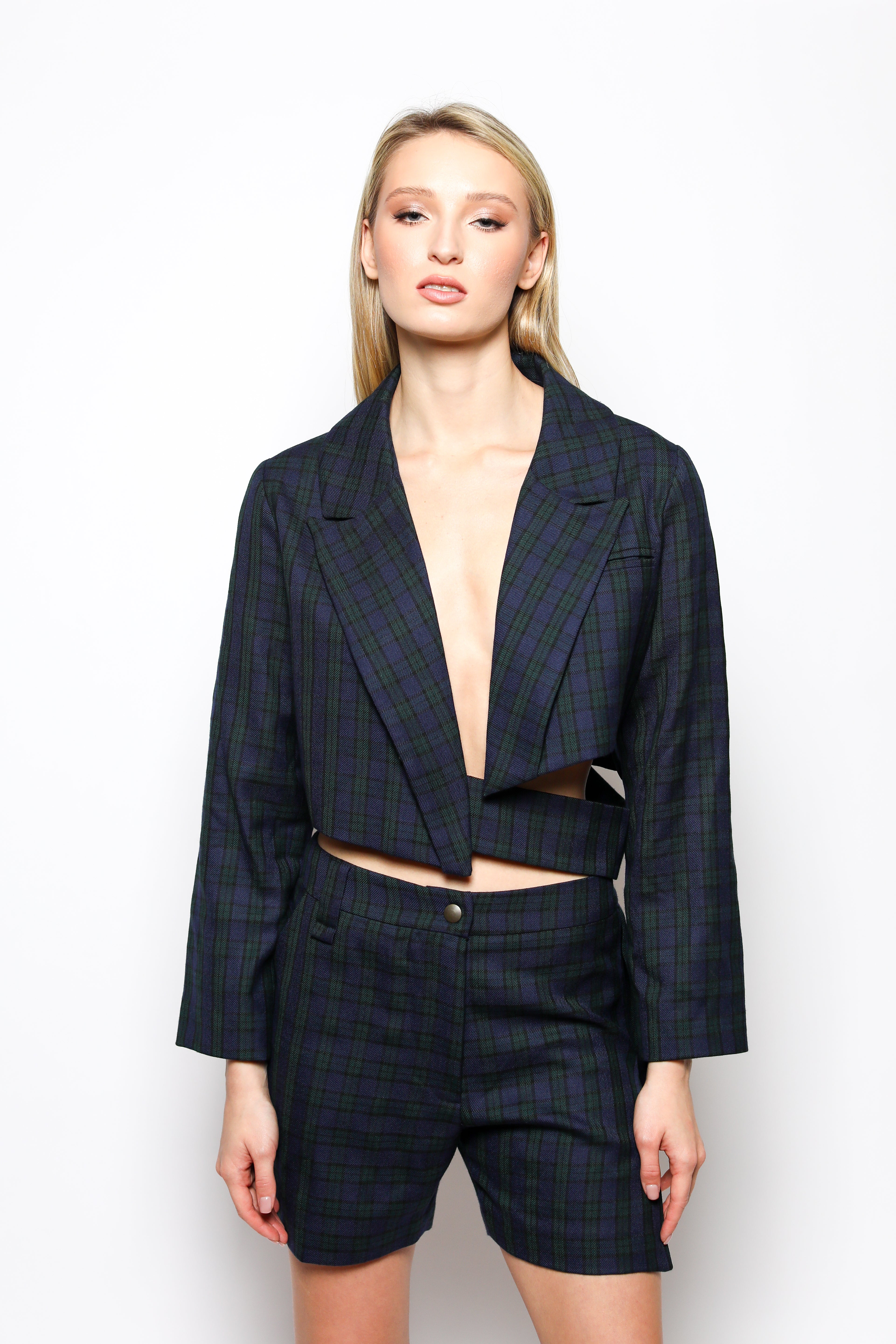 MAKARIAN Plaid Shorts