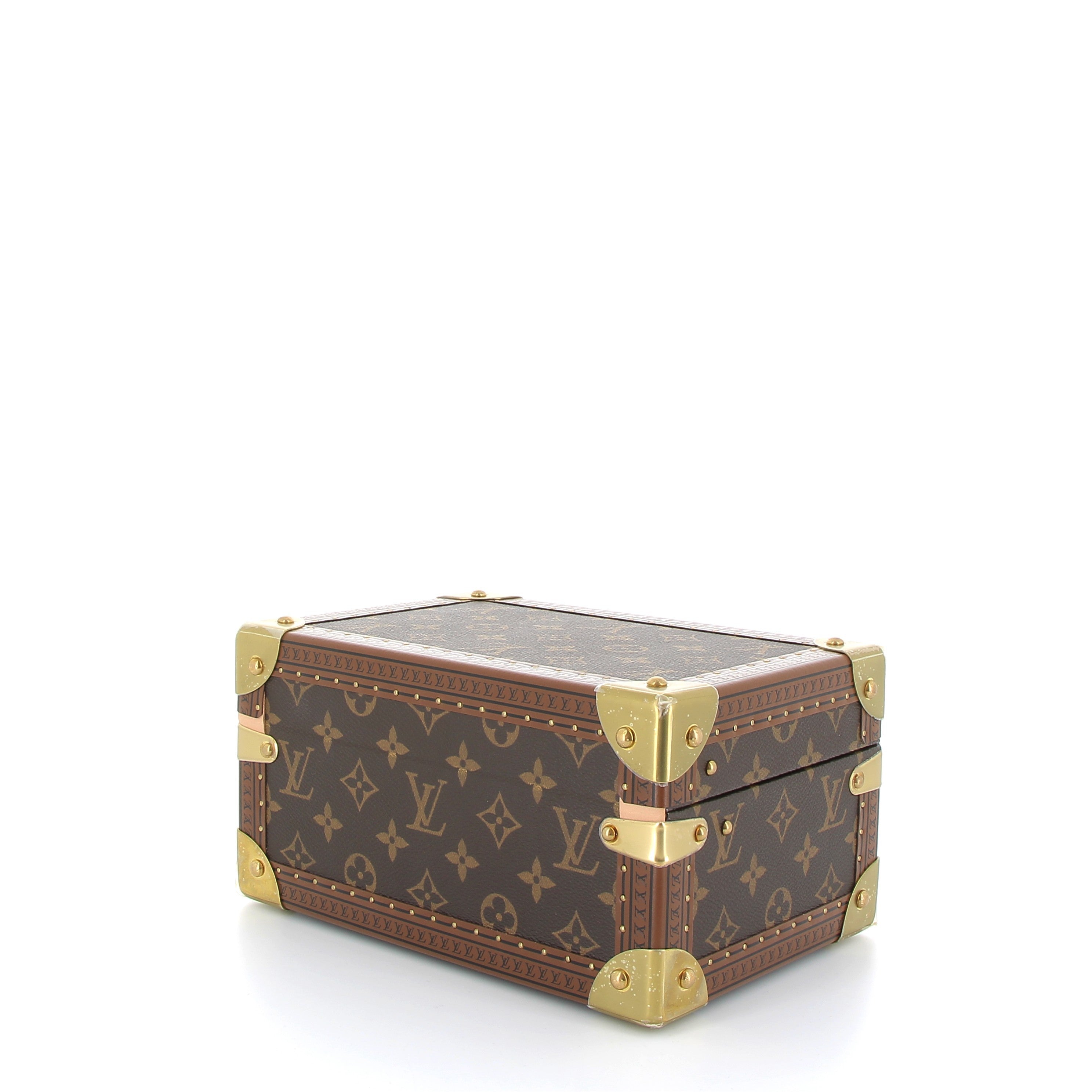 LOUIS VUITTON Malle Coffret Trésor 24 Bleu Lagon Toile Monogram