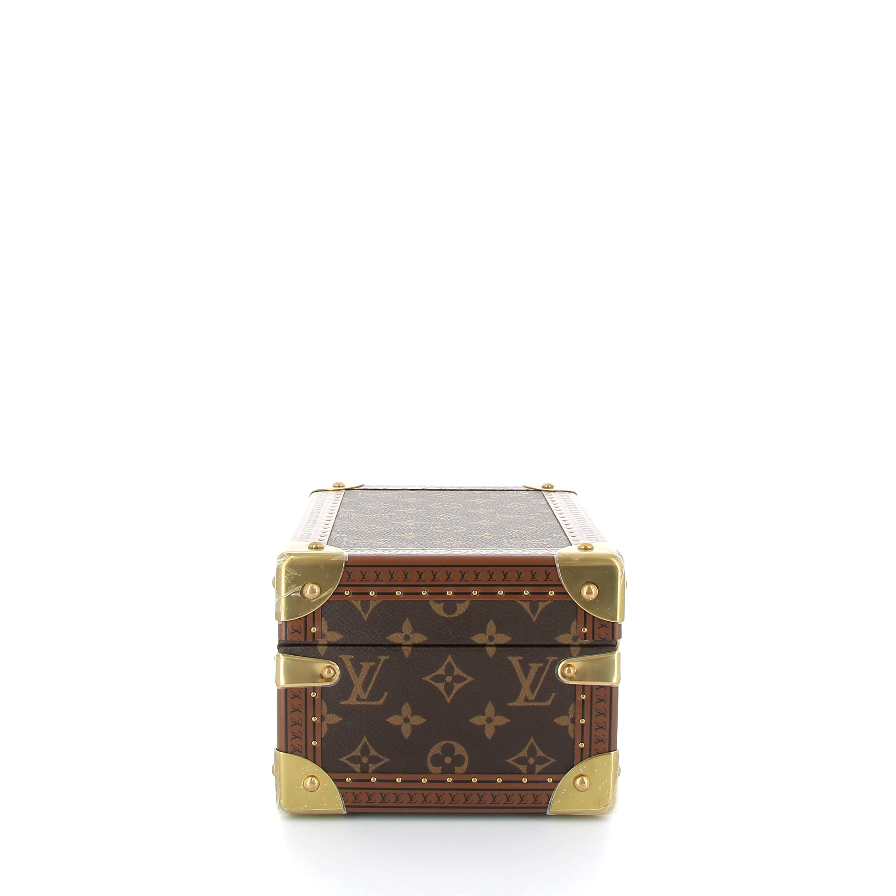 LOUIS VUITTON Malle Coffret Trésor 24 Bleu Lagon Toile Monogram