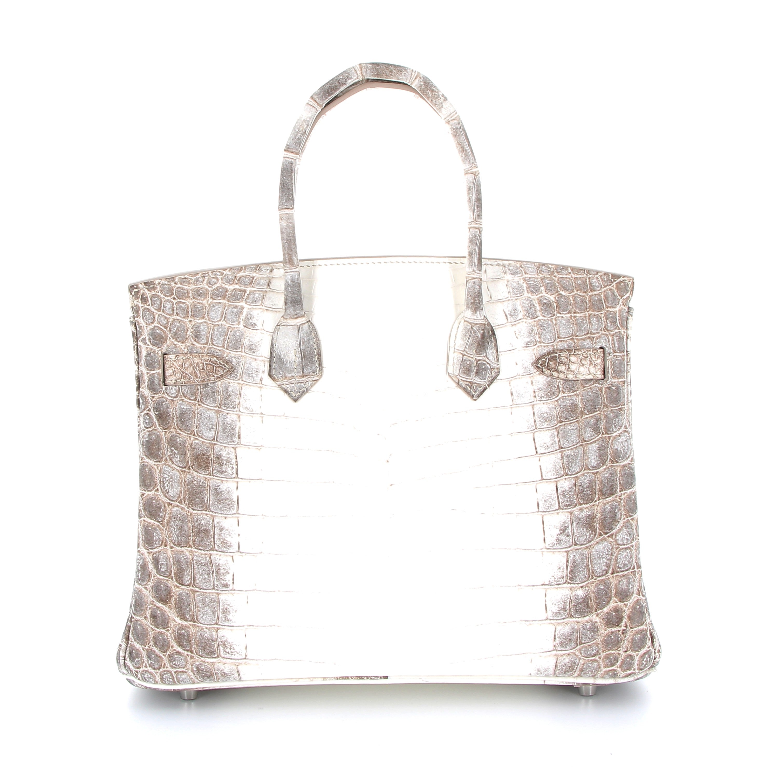 HERMES Birkin 30 Himalaya Crocodile Niloticus Finition Palladié