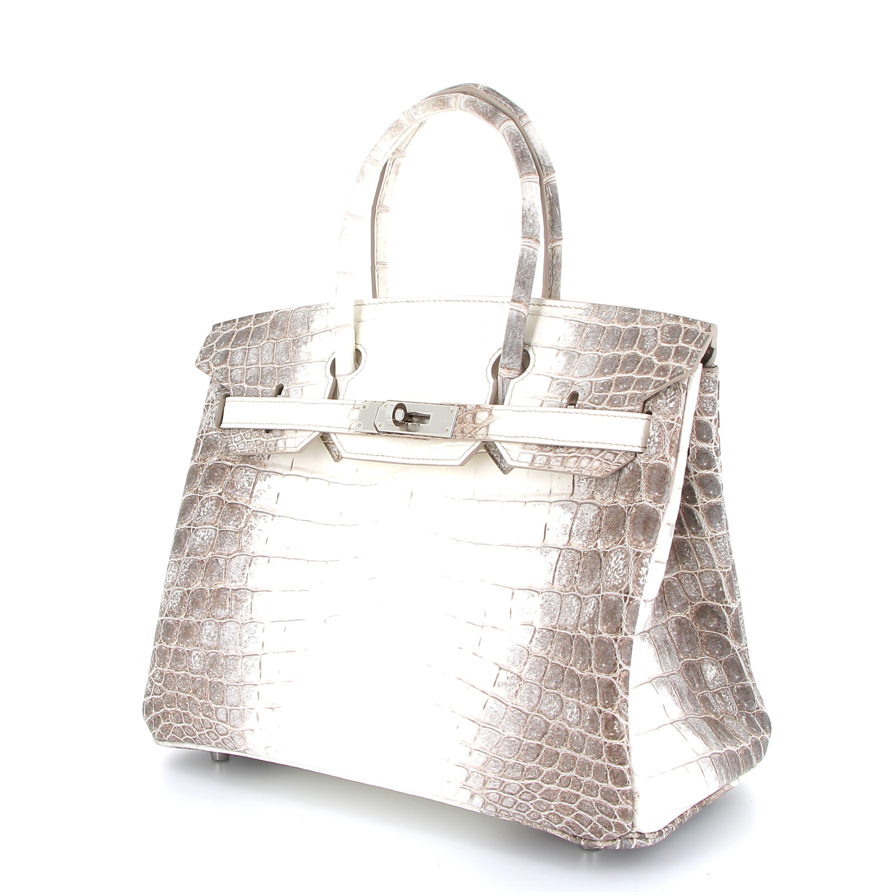 HERMES Birkin 30 Himalaya Crocodile Niloticus Finition Palladié