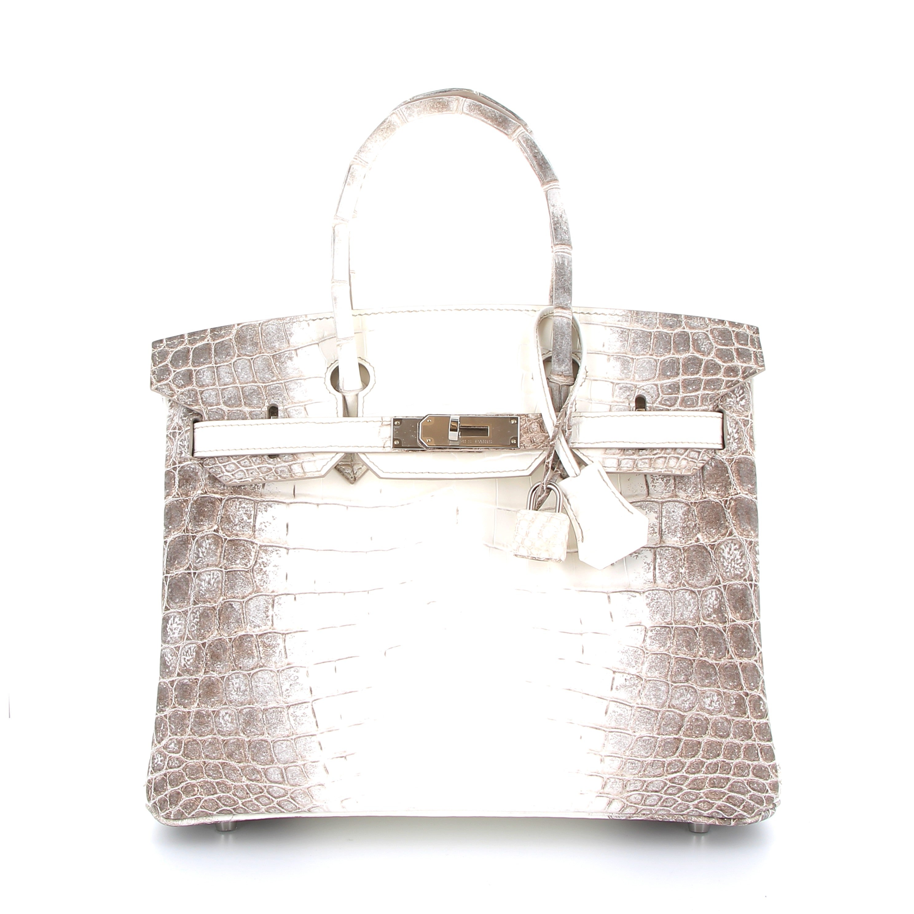 HERMES Birkin 30 Himalaya Crocodile Niloticus Finition Palladié