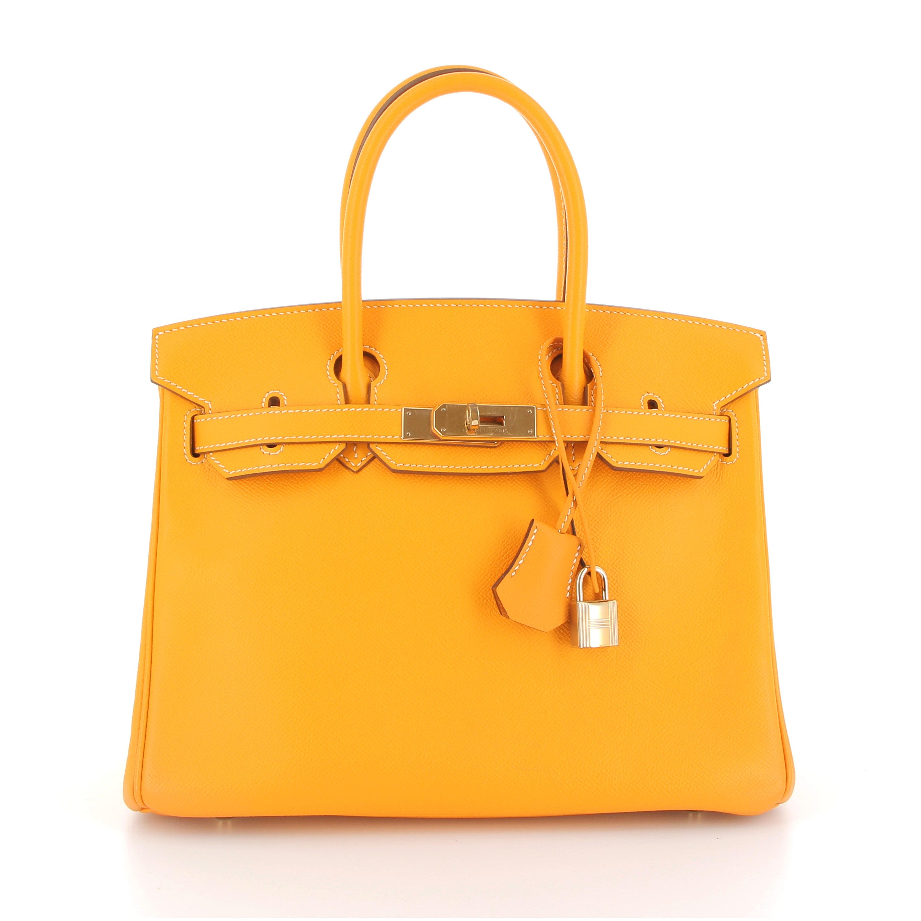 HERMES Preowned Birkin 30 Soleil Epsom Finition Or Jaune
