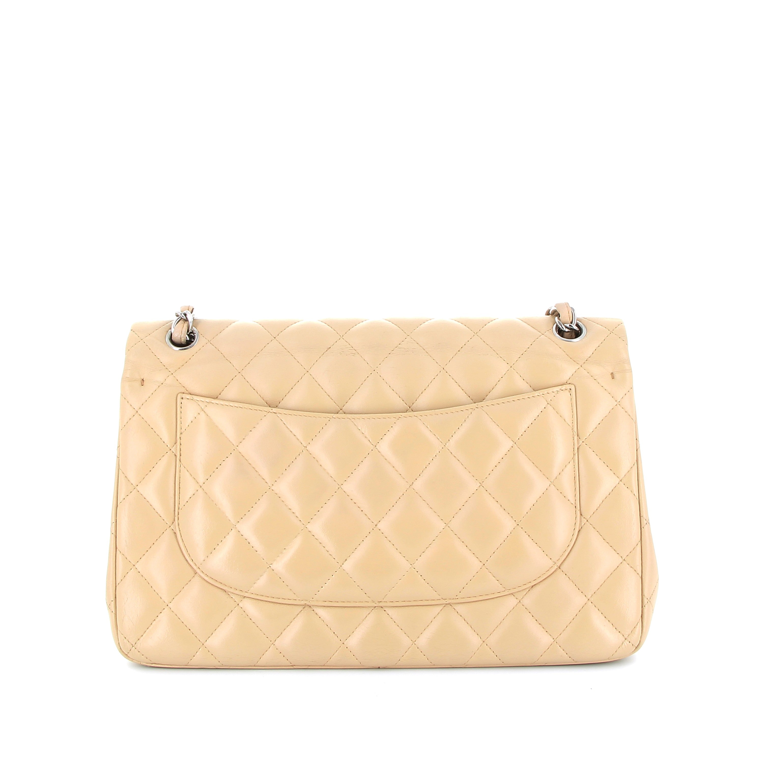 CHANEL Preowned Timeless Beige Grand Modèle Finition Argenté