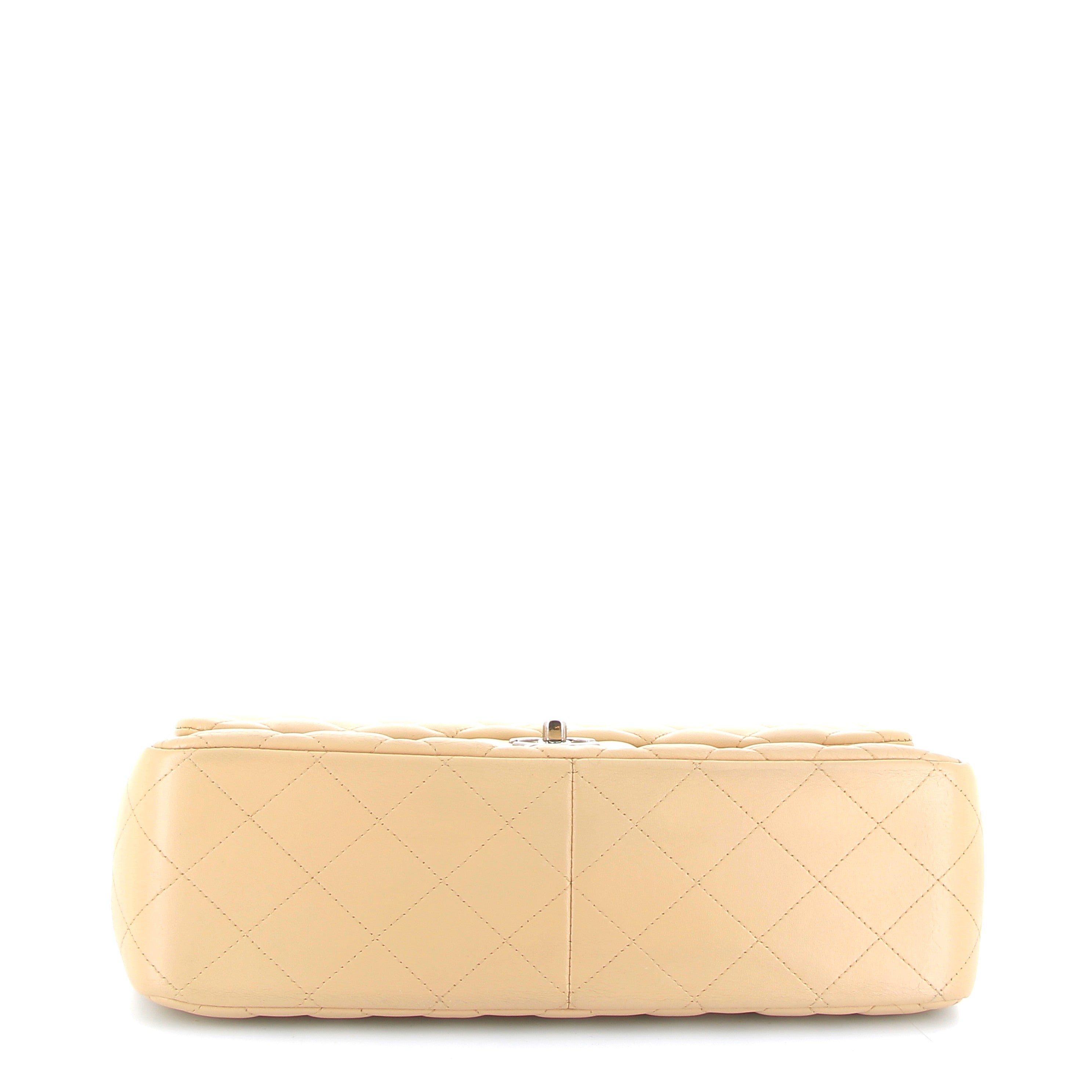 CHANEL Preowned Timeless Beige Grand Modèle Finition Argenté
