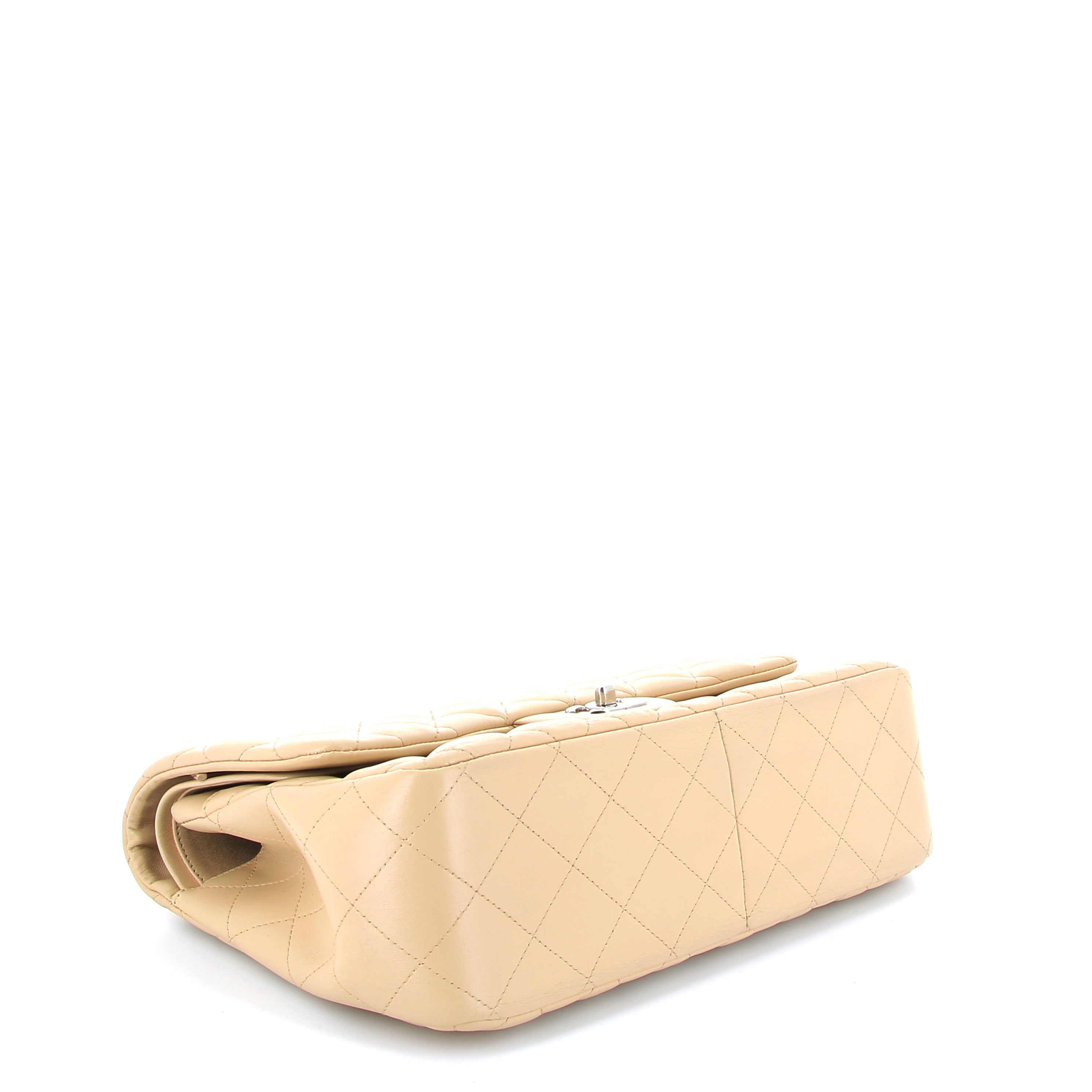 CHANEL Preowned Timeless Beige Grand Modèle Finition Argenté