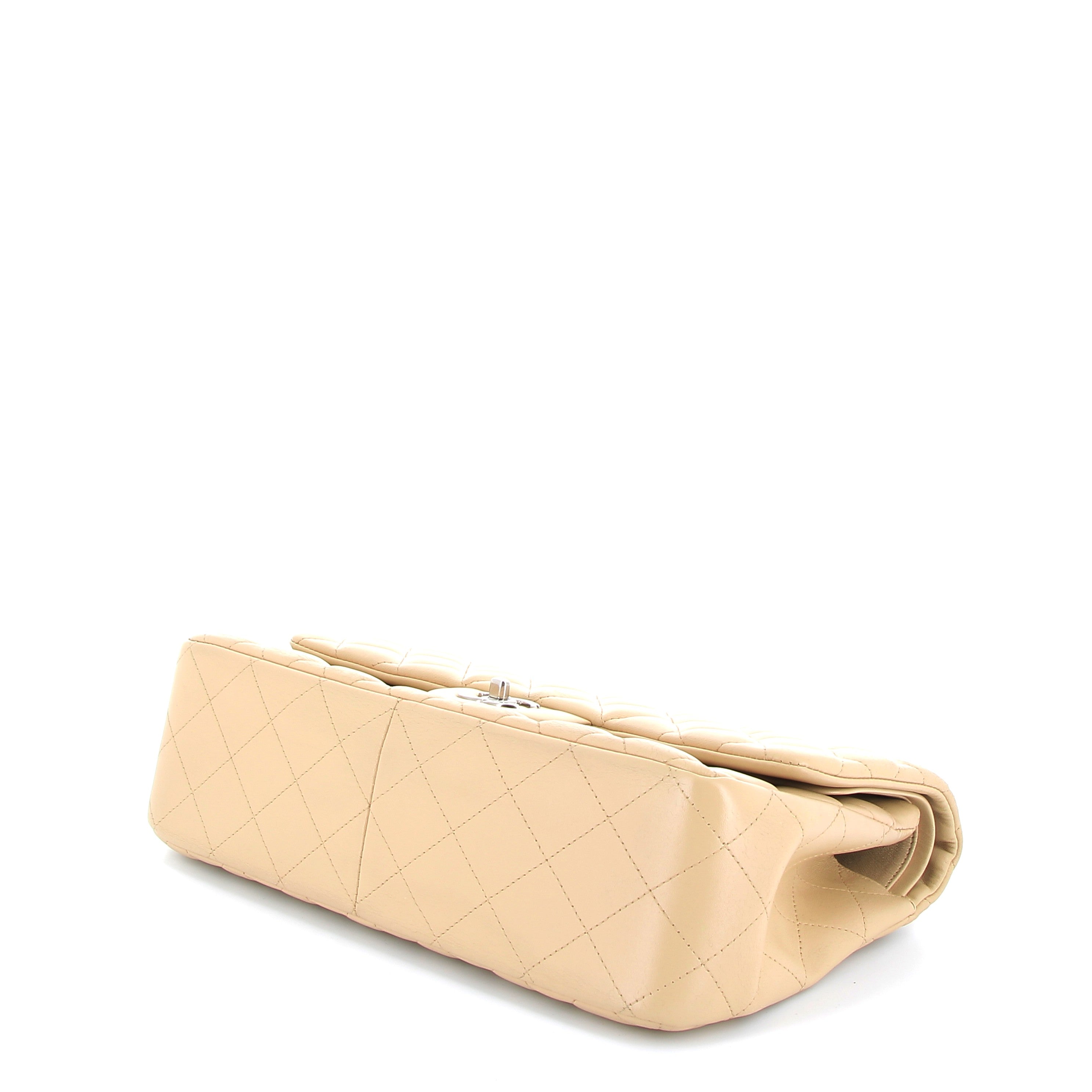 CHANEL Preowned Timeless Beige Grand Modèle Finition Argenté