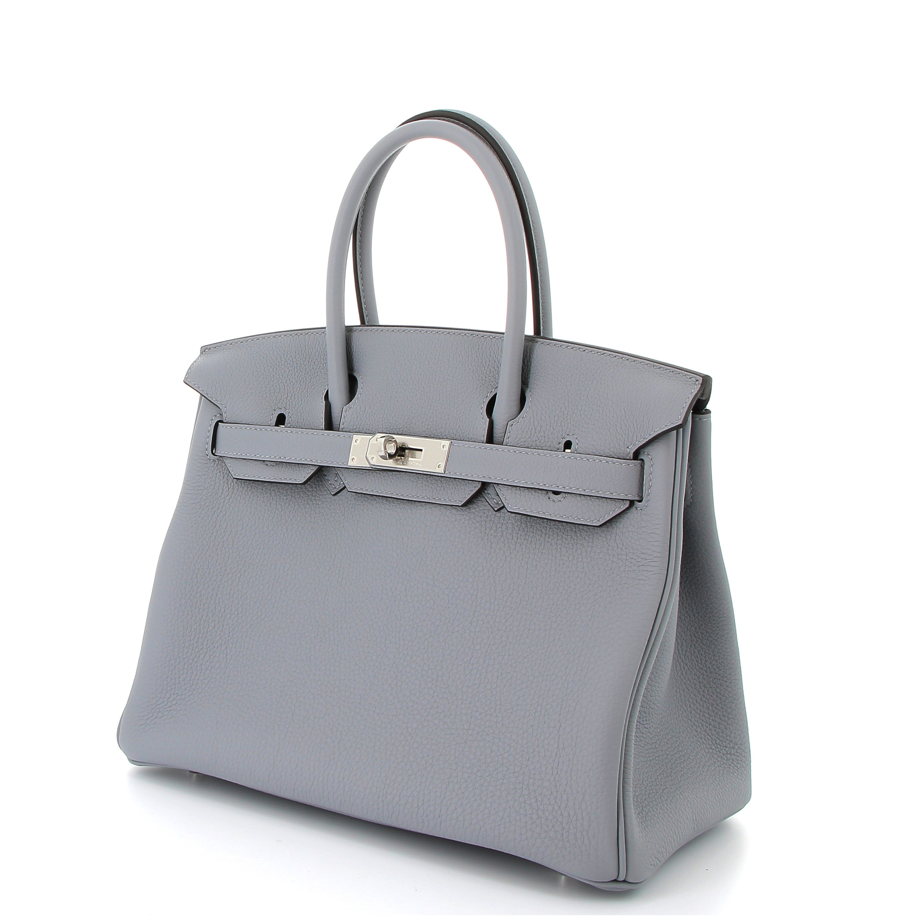HERMES Birkin 30 Gris Pantin Togo Finition Palladié