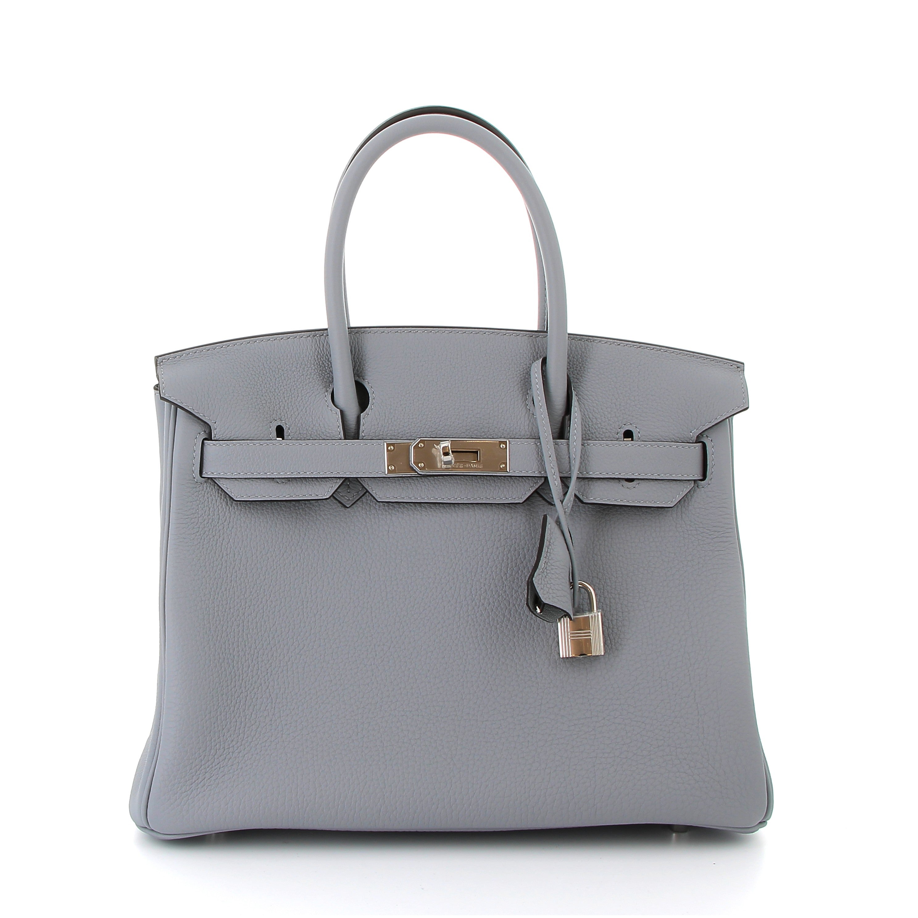 HERMES Birkin 30 Gris Pantin Togo Finition Palladié