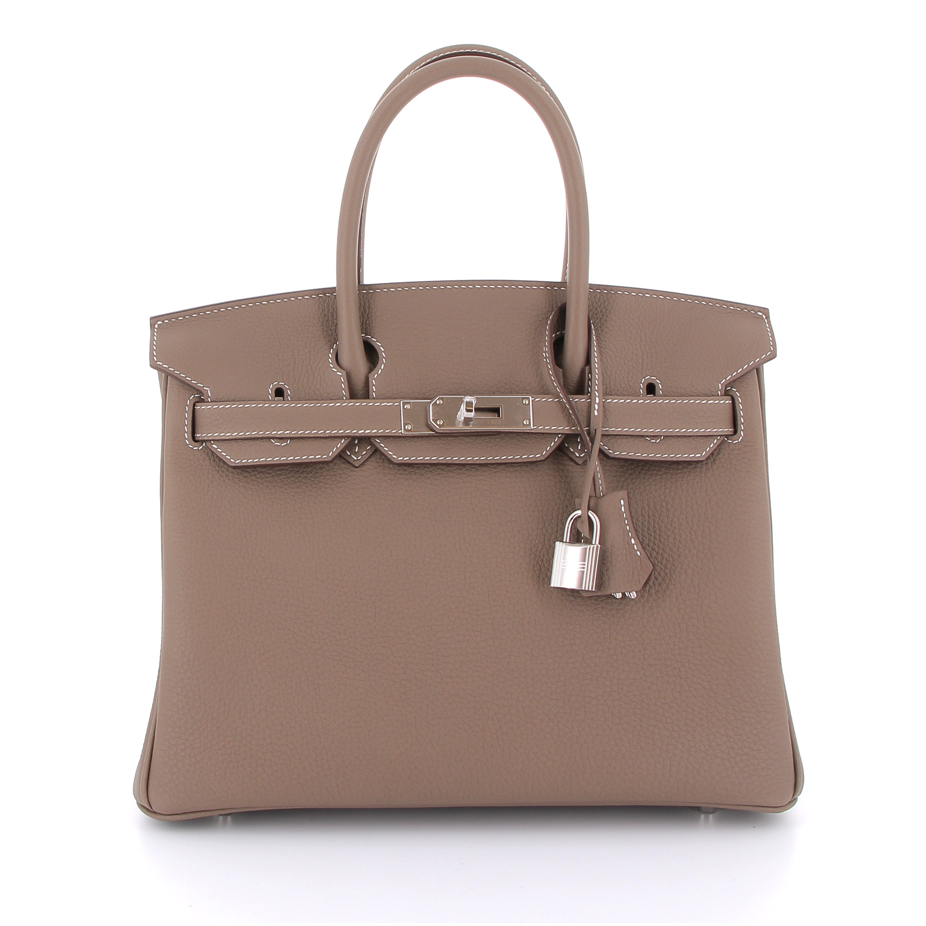HERMES Birkin 30 Etoupe Togo Finition Palladié