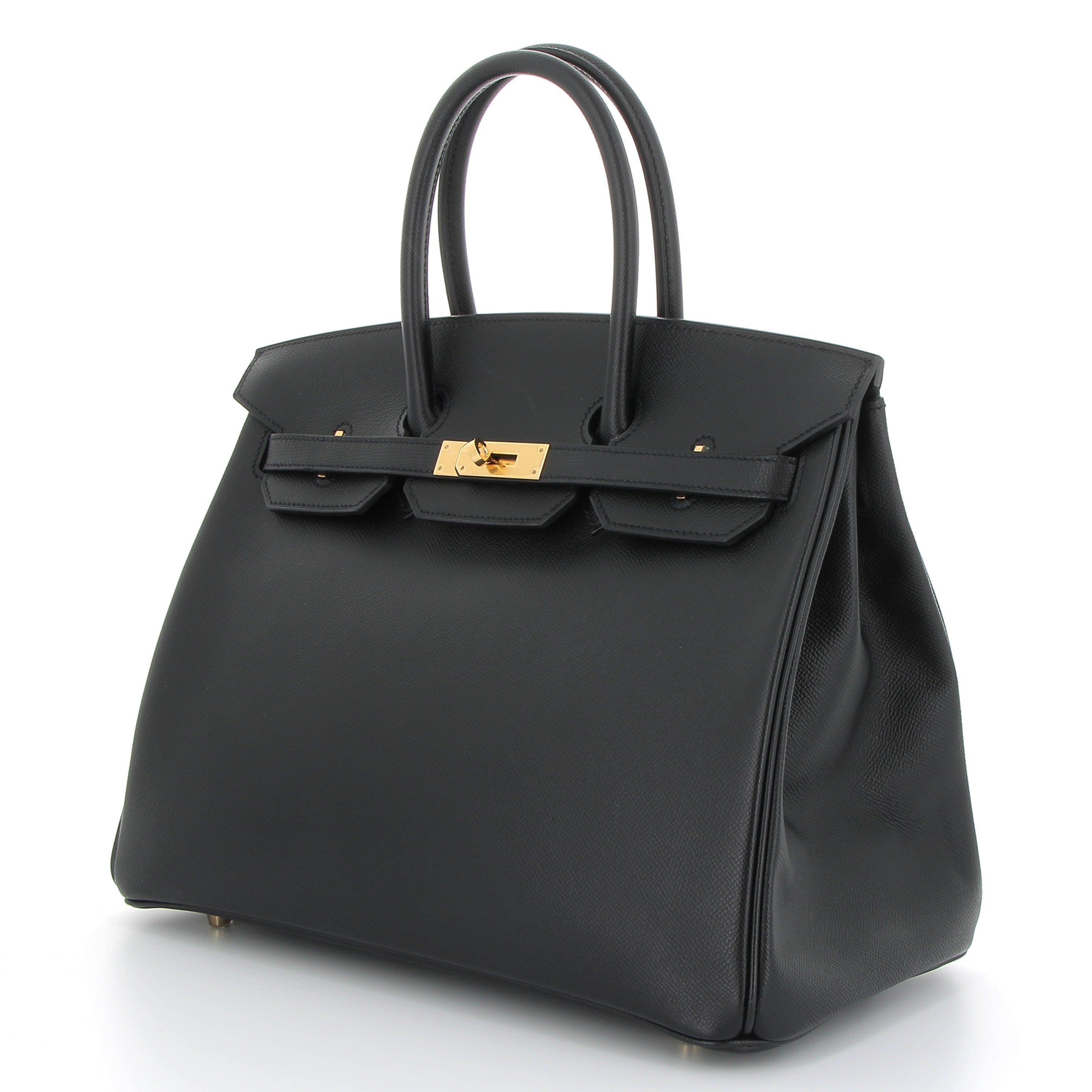 HERMES Birkin 35 Noir Epsom Finition Dorée