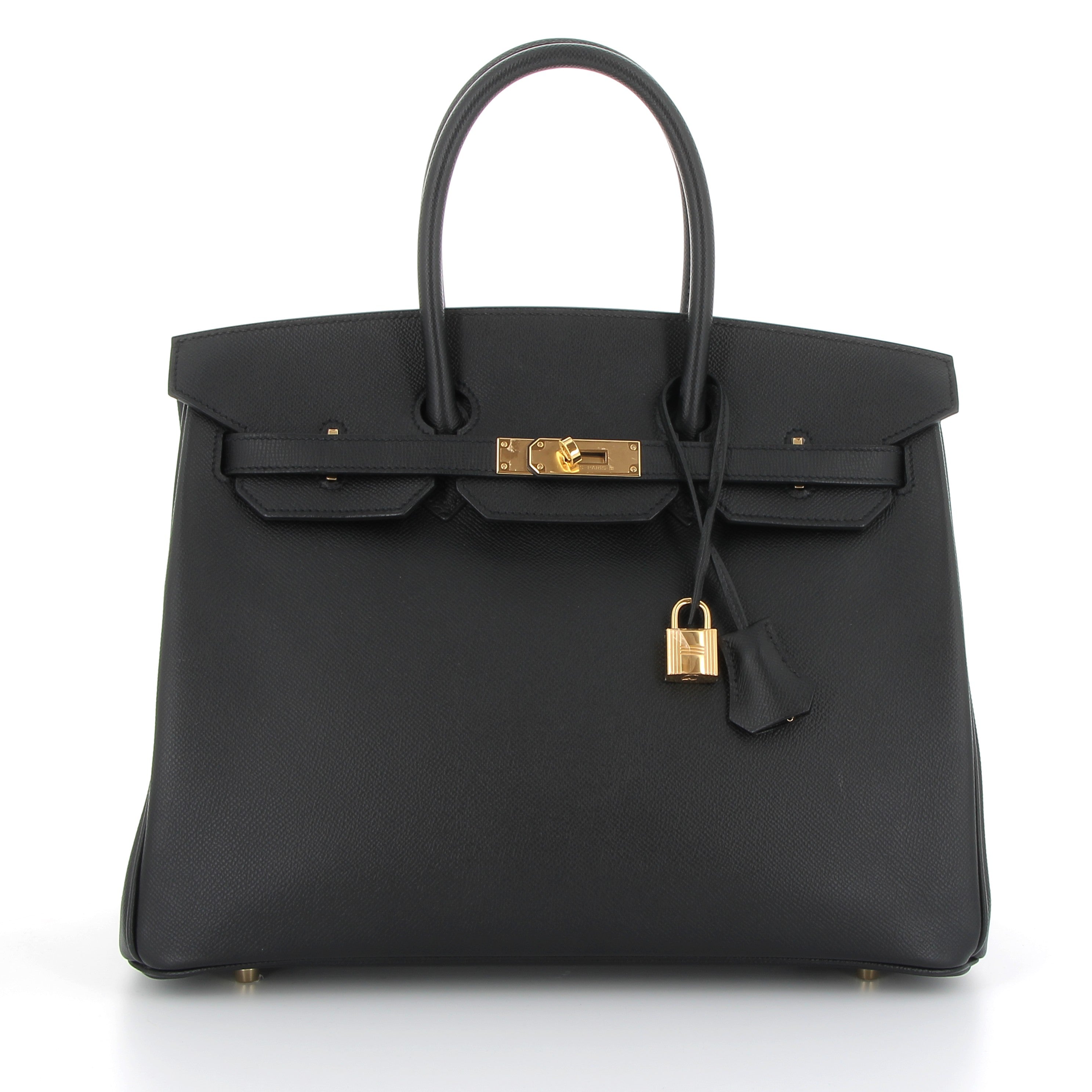 HERMES Birkin 35 Noir Epsom Finition Dorée
