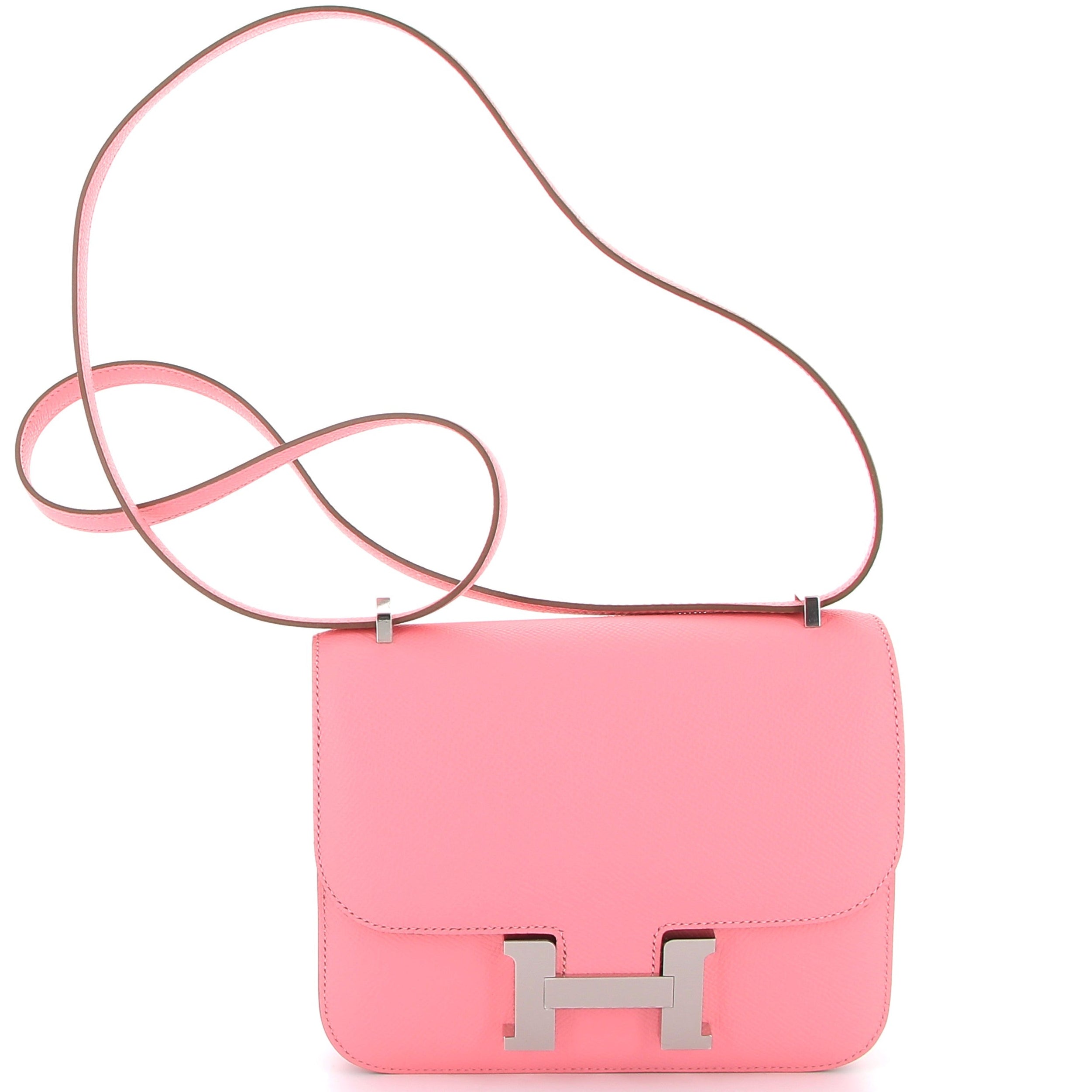 HERMÈS Constance 18 cuir Epsom Rose Confetti finition Palladium