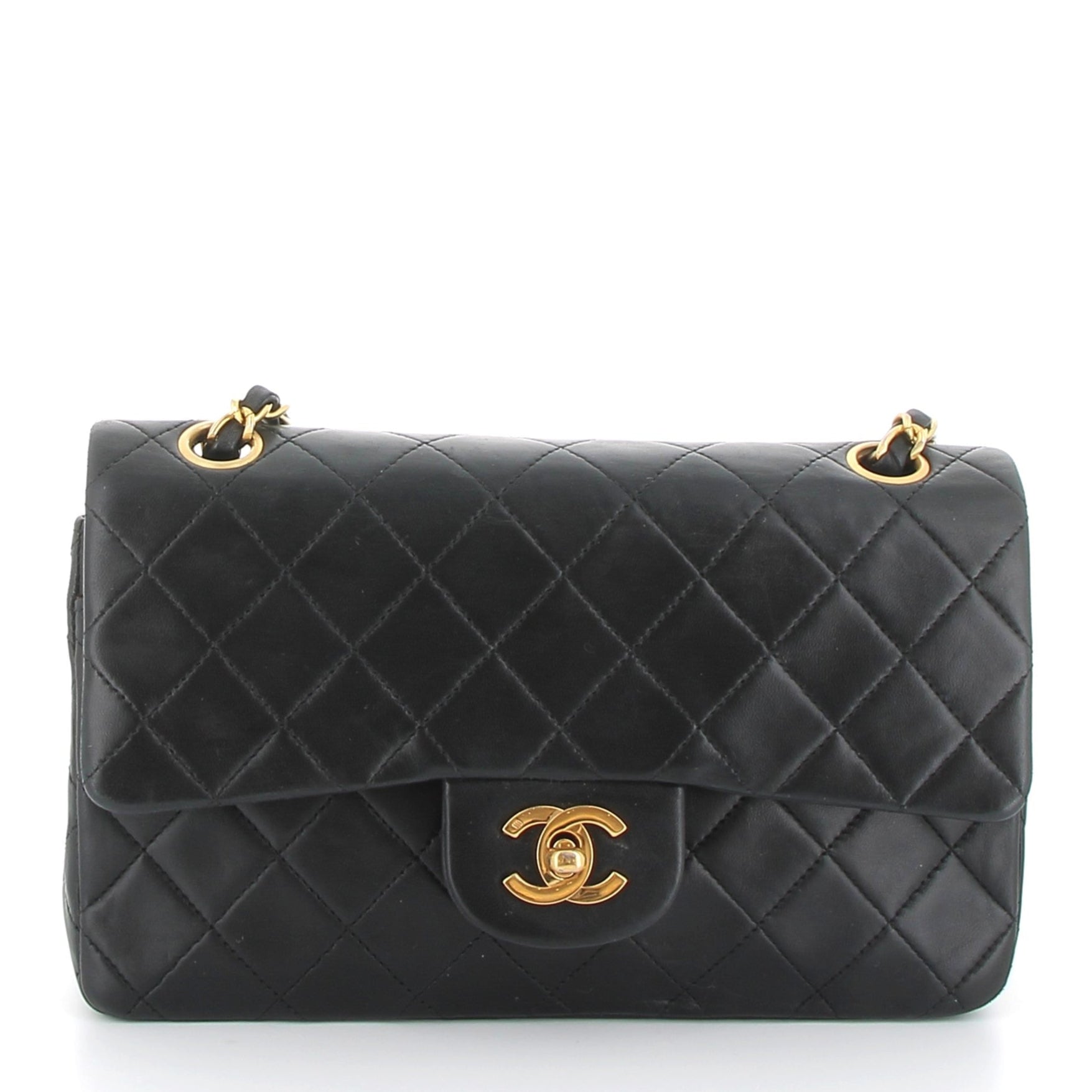 Chanel Vintage Lambskin Double Flap Finition Or