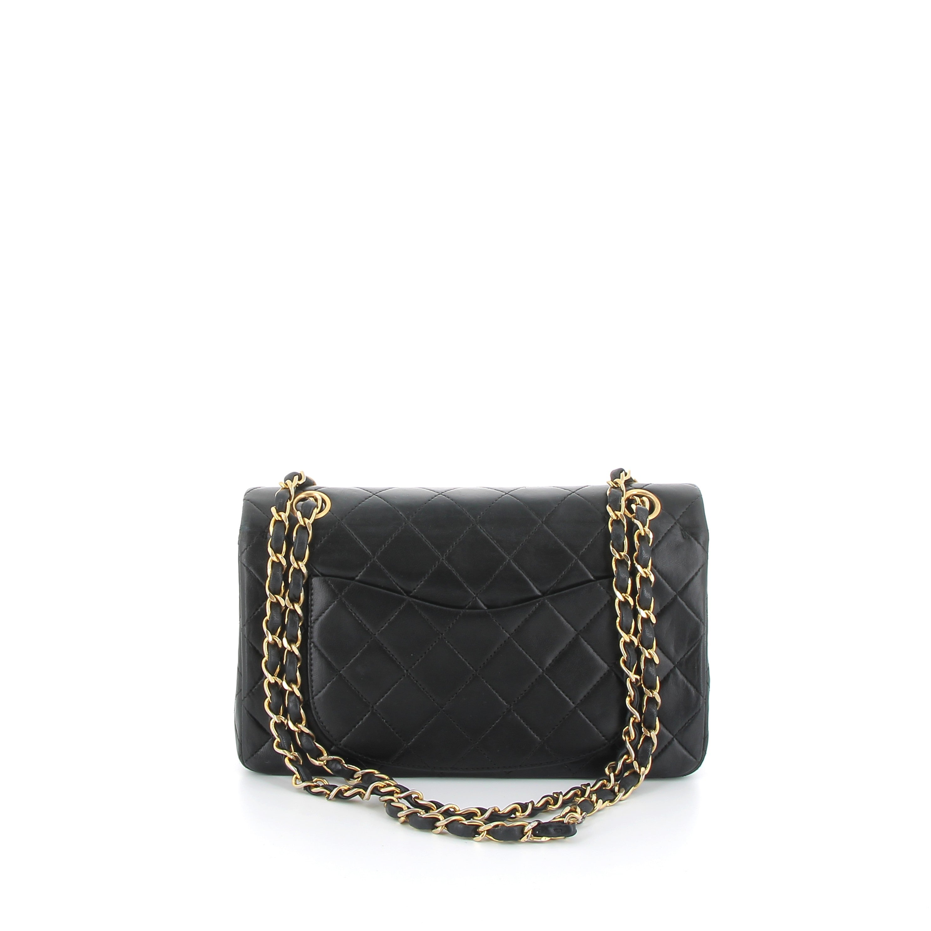 Chanel Vintage Lambskin Double Flap Gold Finish
